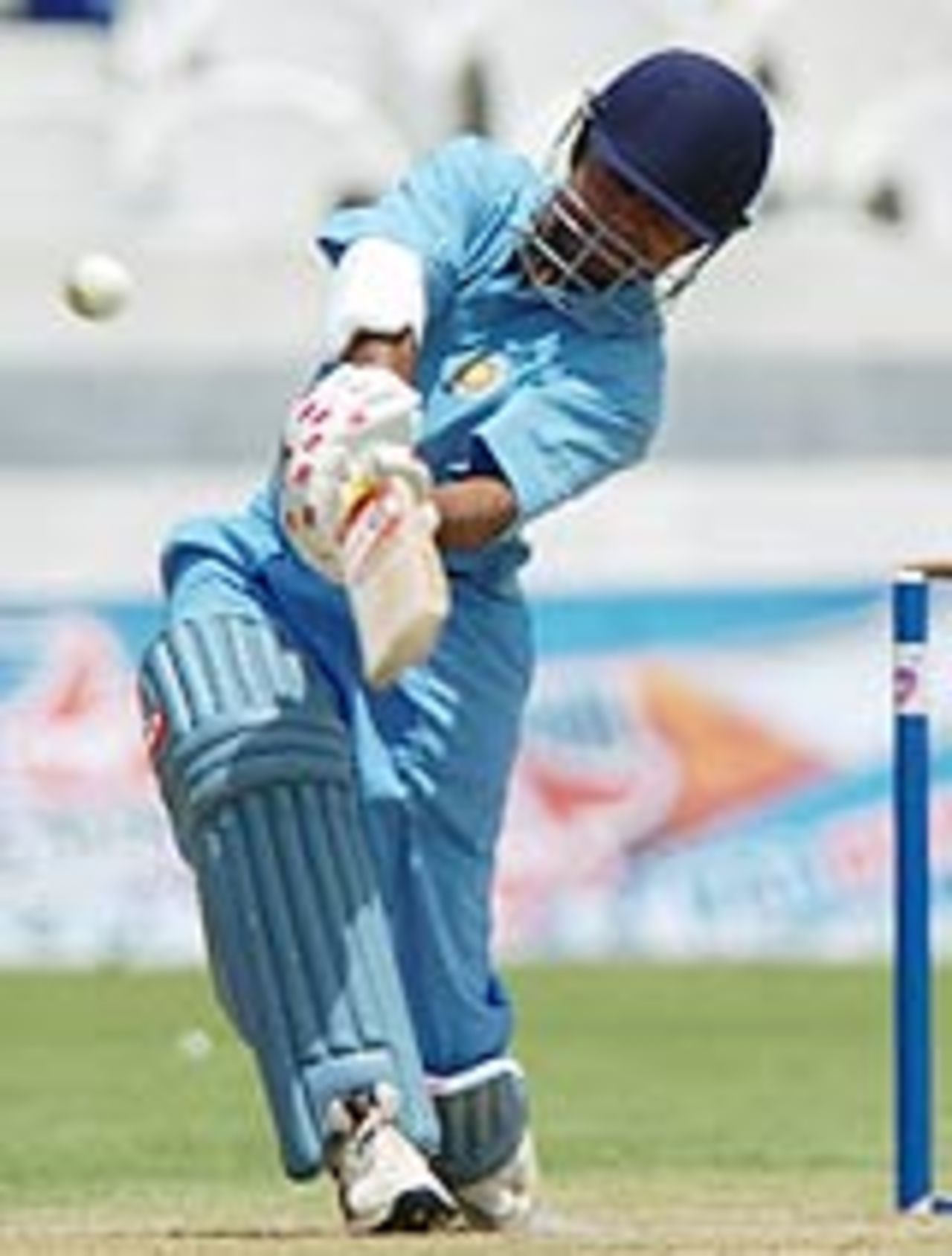 Suresh Raina plays a shot in Pakistan's warm-up against India A, Hyderabad, March 30, 2005