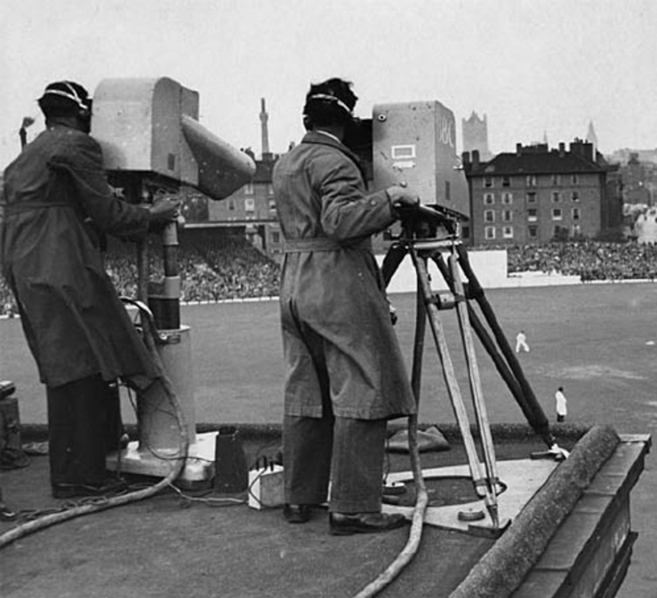 TV cameramen at The Oval in 1946