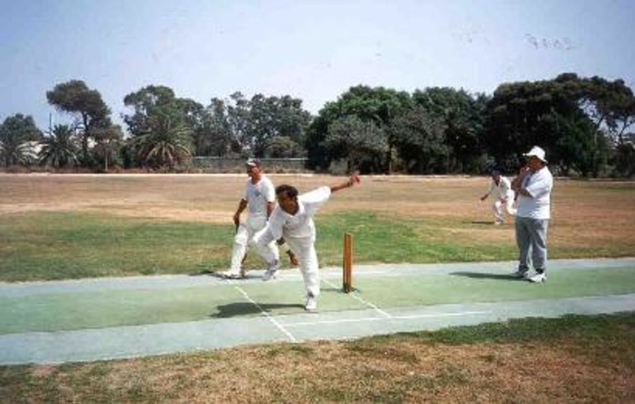 Action during an inter-club match at the Marsa