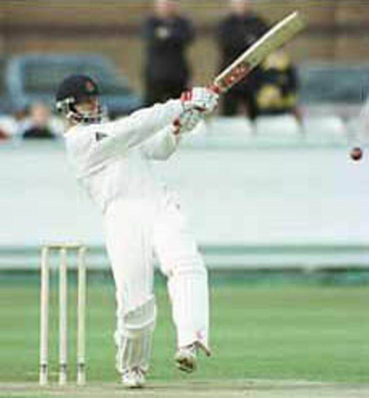 John Crawley plays a pull shot, Durham v Lancashire, Benson & Hedges, April 2000