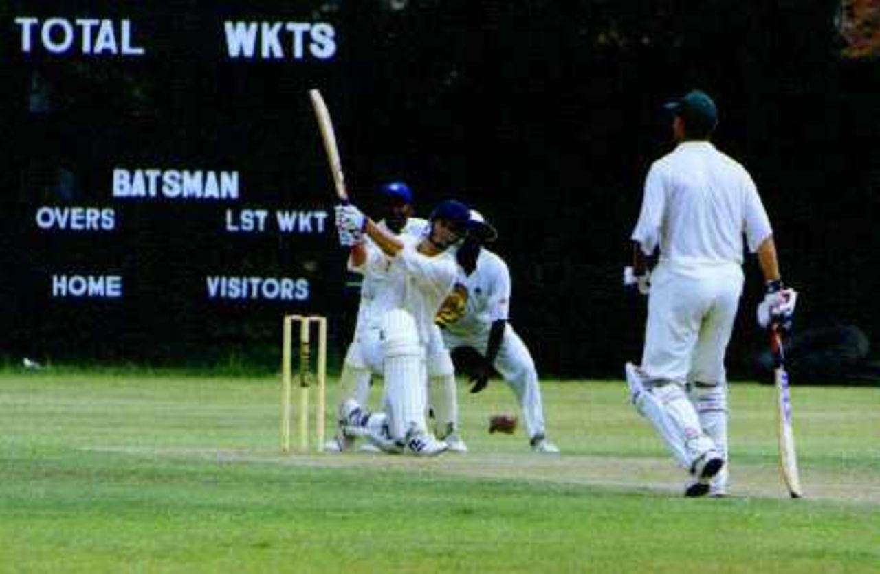 Andy Blignaut hits out during his 93, Sri Lanka 'A' v Zimbabwe 'A', 24-27 April 2000