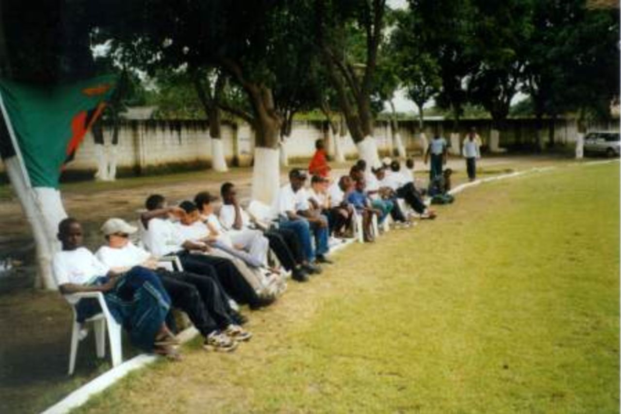 Local youngsters watching the play unfold in Zambia U15 tourney