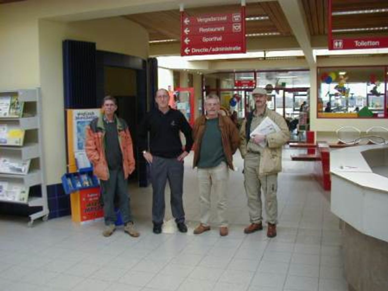 EDM Flying Visit to Belgium, left-right: Martin O'Connor, Ian Stuart, Ken Farmiloe, Paul Larivière