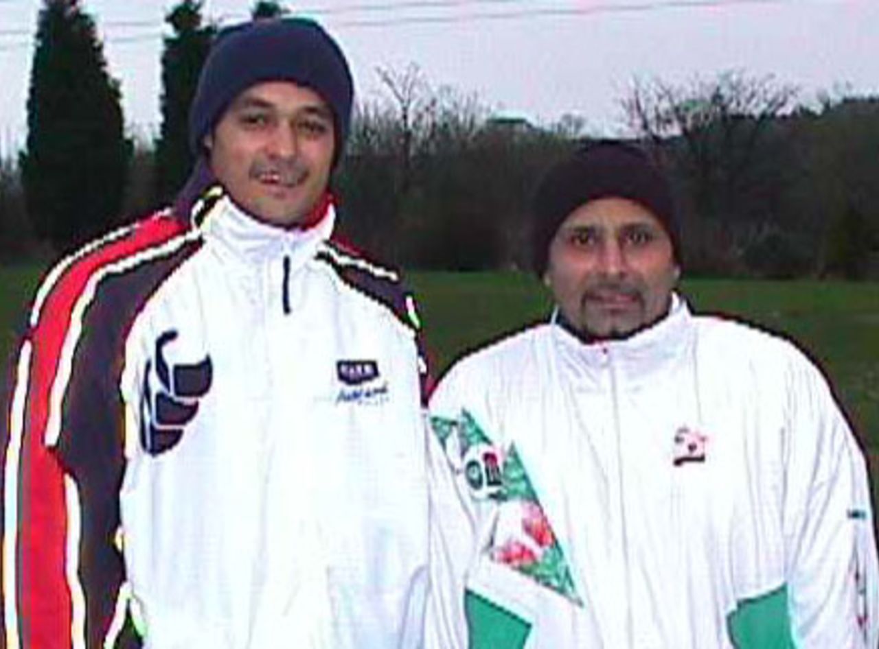 Accrington Professional Tama Canning and captain Mas Ahmed brave the April cold