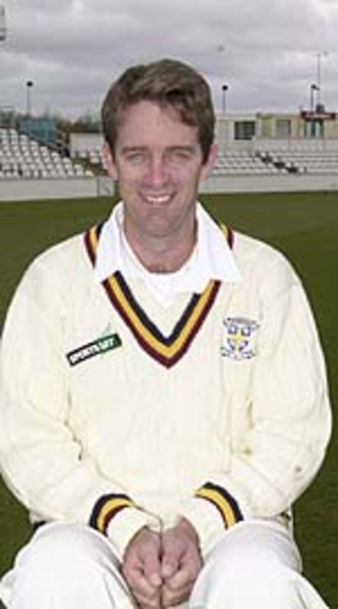 Love pictured at the 2001 Durham photocall