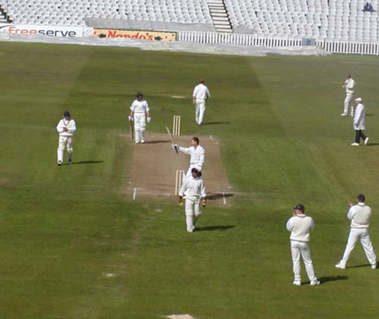 Robin Smith acknowledges his first century in three years at Edgbaston