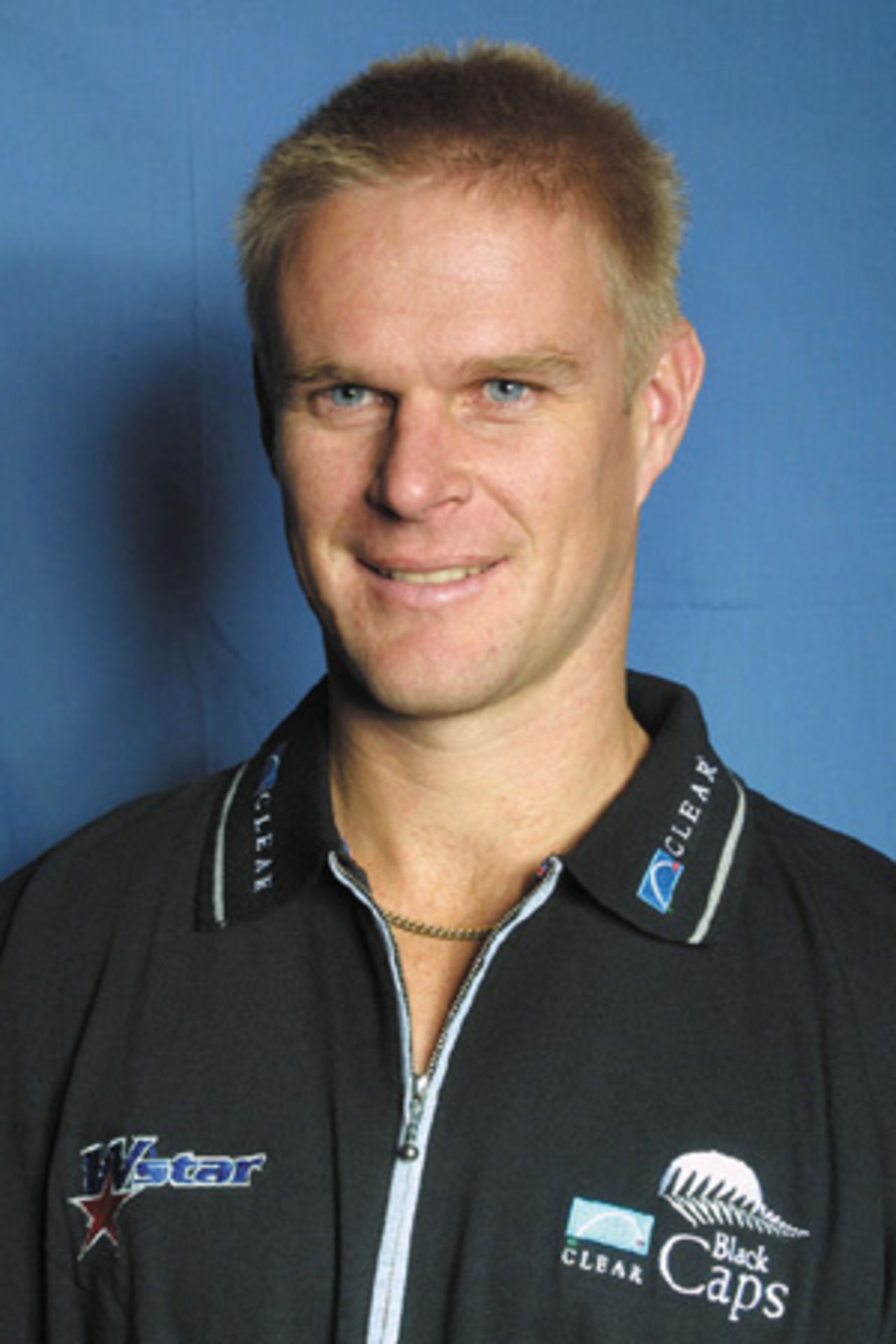 Portrait of Glen Sulzberger - New Zealand player in the 2001/02 season.