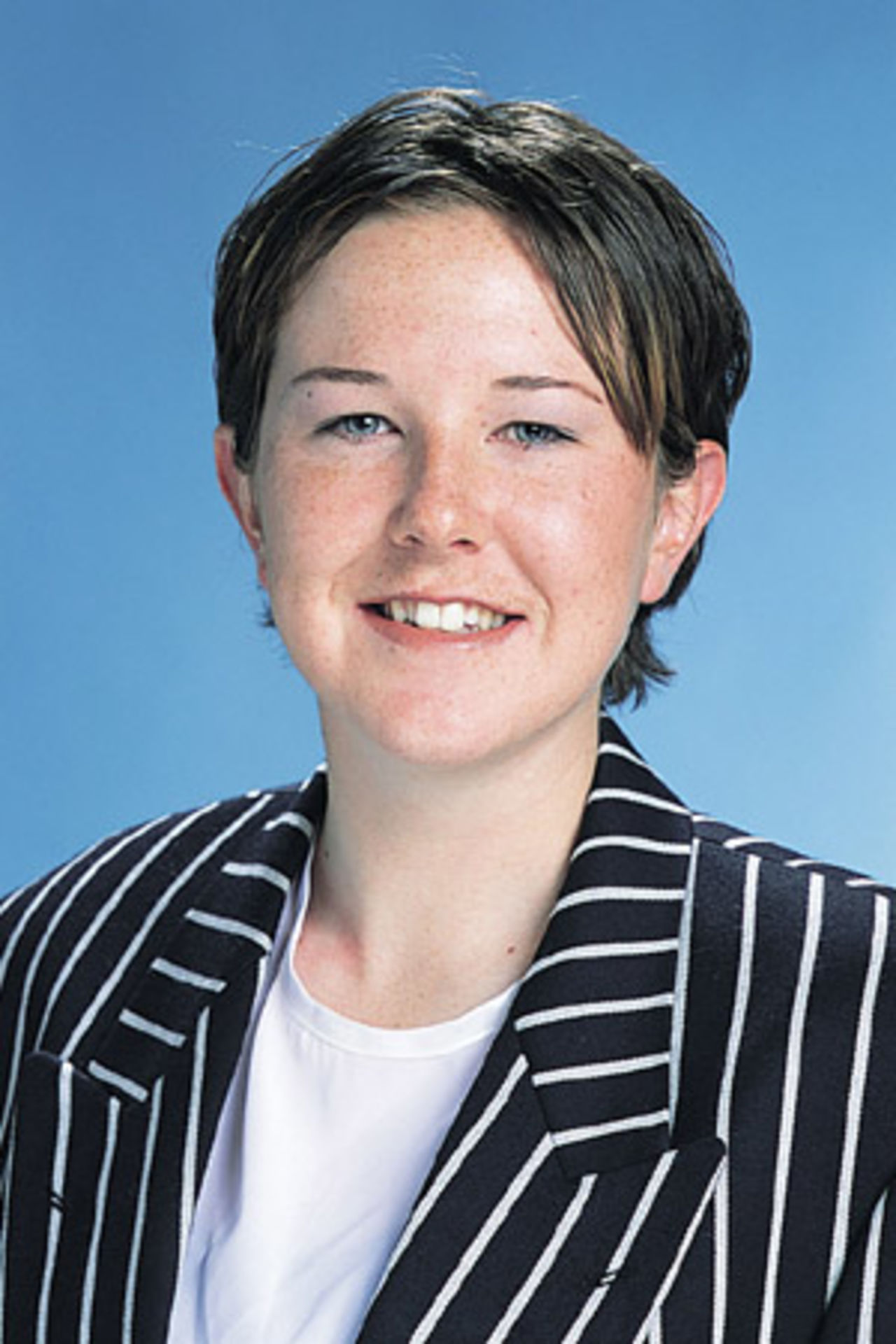 Portrait of Sarah Burke - New Zealand women's player in the 2001/02 season.