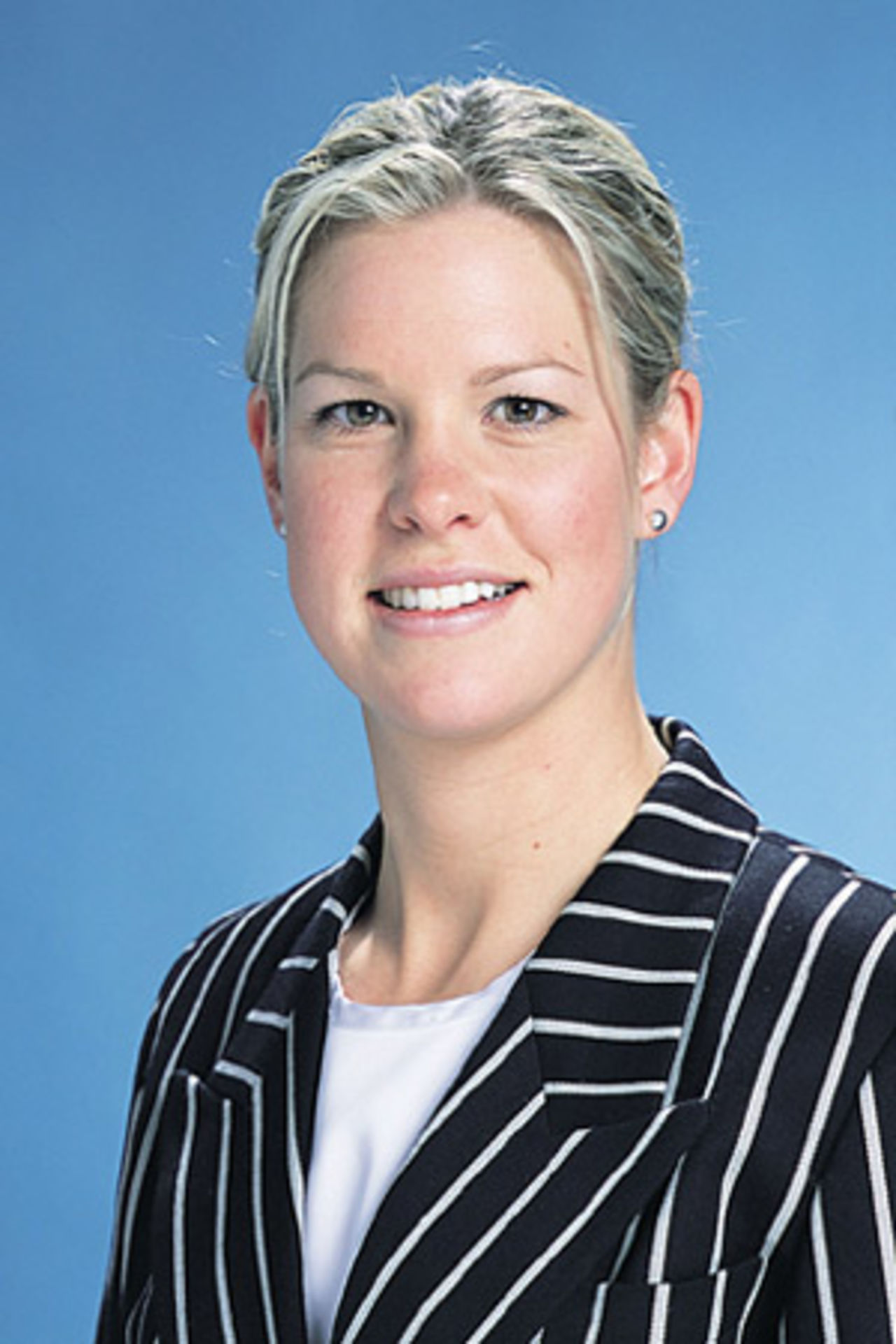 Portrait of Emily Travers - New Zealand women's player in the 2001/02 season.