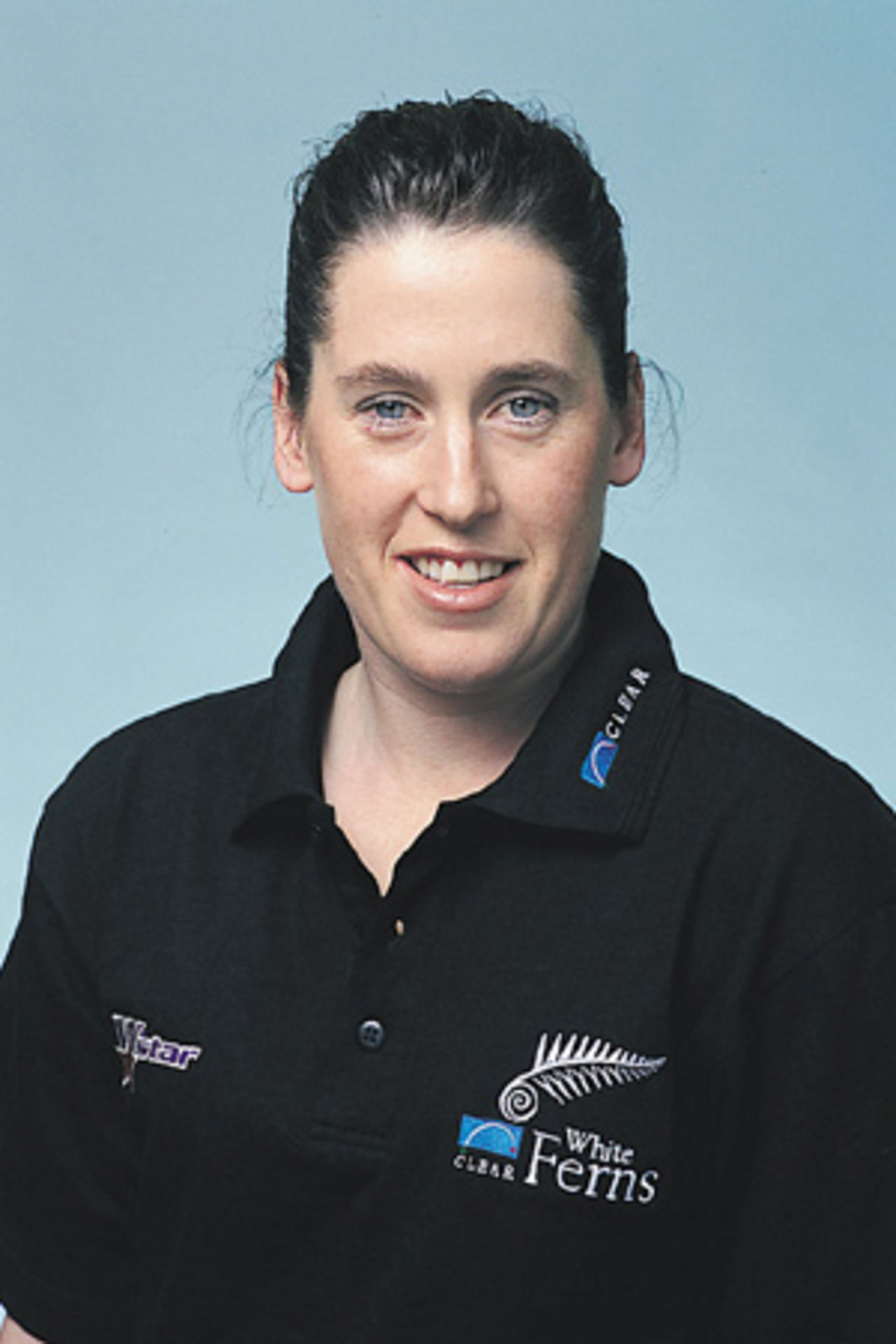 Portrait of Helen Watson - New Zealand women's player in the 2001/02 season.
