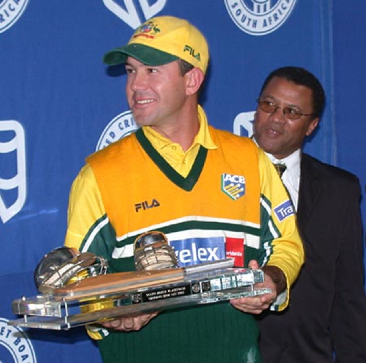 Australian captain Ricky Ponting with the Standard Bank Kings of Cricket ODI trophy at Newlands