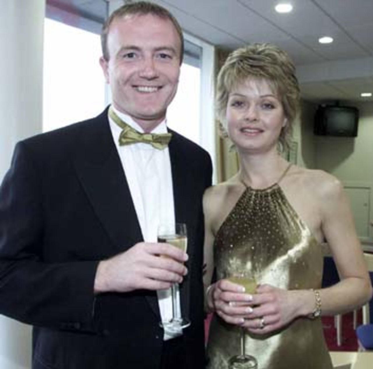 Shaun Udal and wife Emma before the Southampton Dinner at Friends Provident St Mary's Stadium