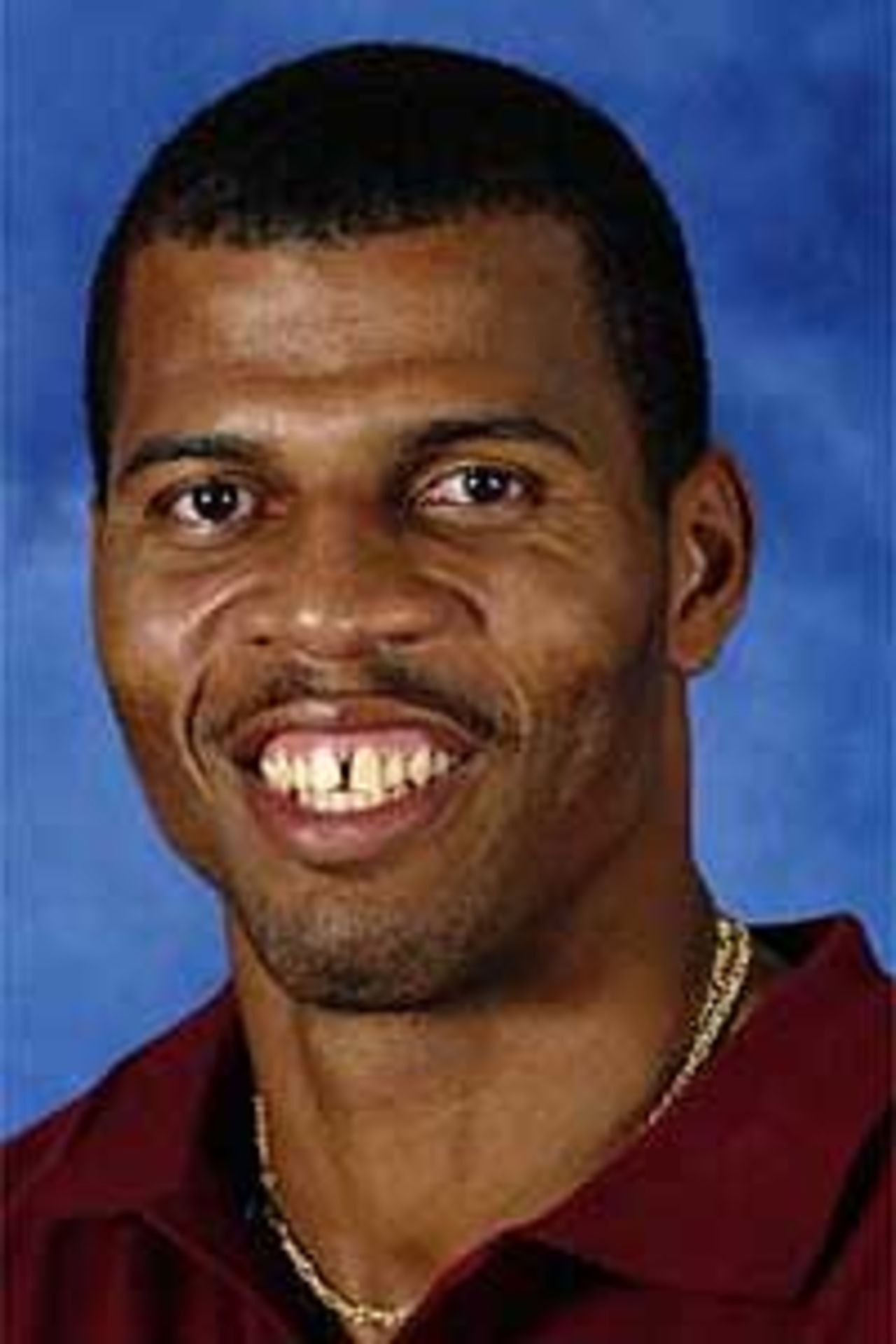 COLOMBO - SEPTEMBER 9: A portrait of Mervyn Dillon of the West Indies taken before the ICC Champions Trophy on September 9, 2002 in Colombo, Sri Lanka