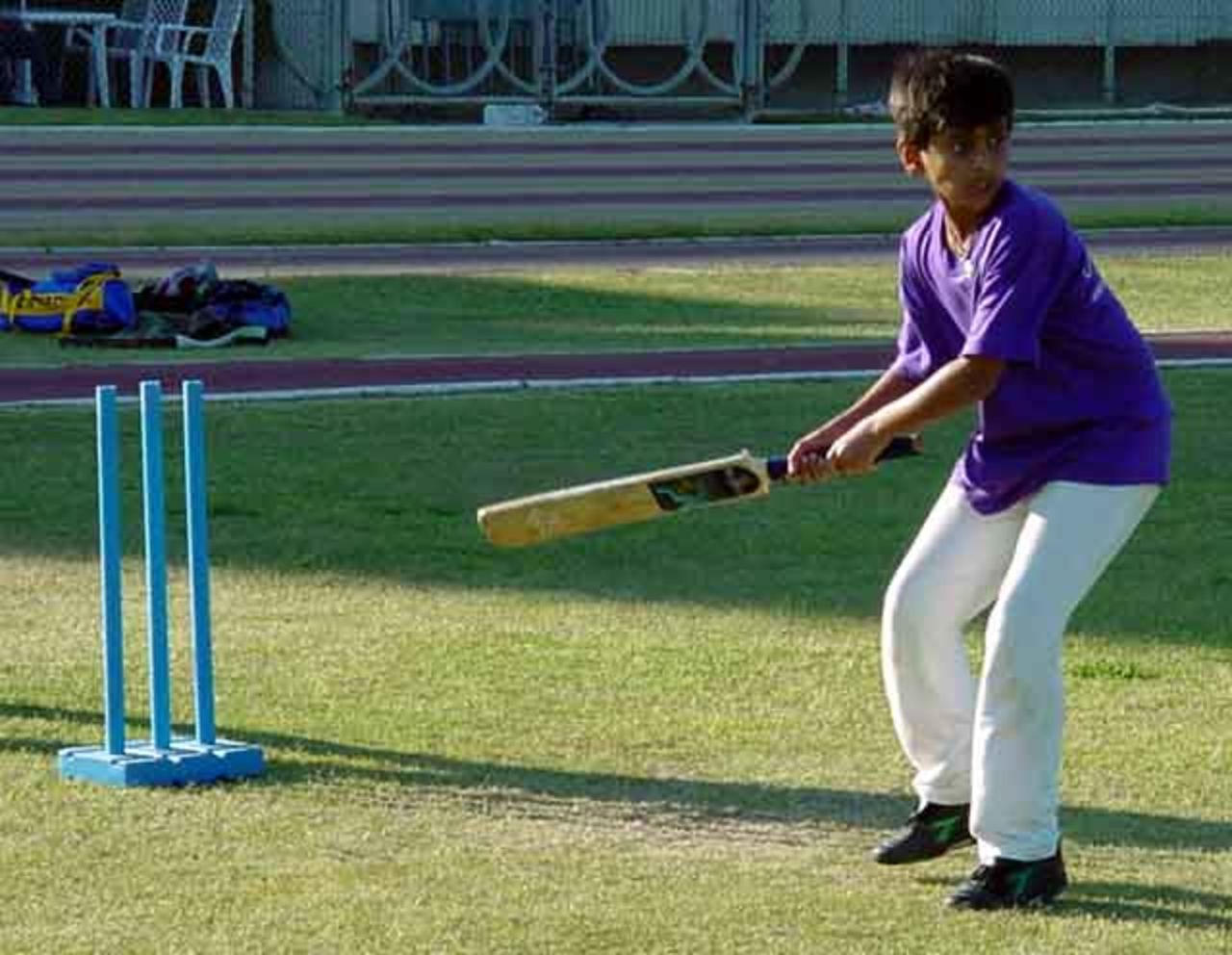 Be'er Sheva batsman Levy Penkar in action at the World Cup tournament.