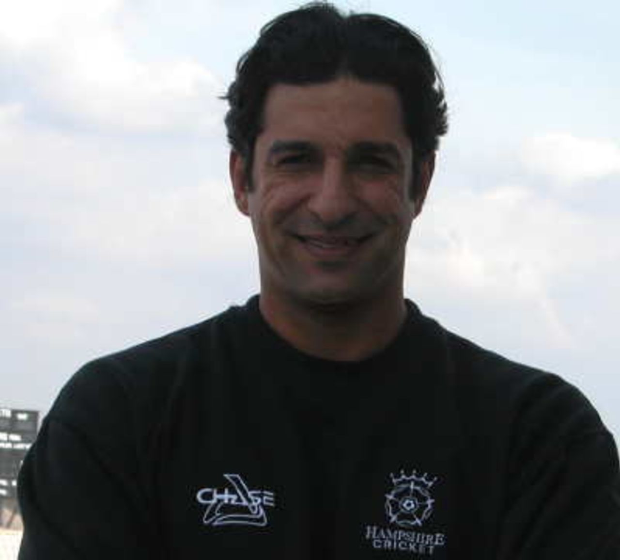 Hampshire's new overseas player Wasim Akram at The Rose Bowl