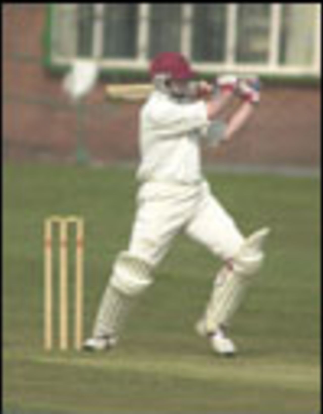 Andrew Payne hitting a century against Farnworth
