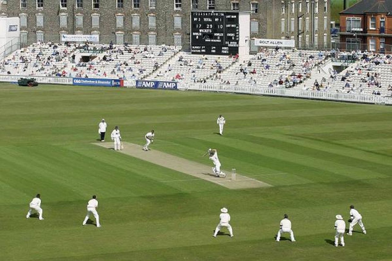 Iain Sutcliffe of Lancashire in action on the first day of the Frizzell County Championship, Division One match on April 18, 2003 between Surrey and Lancashire at the AMP Oval, London.