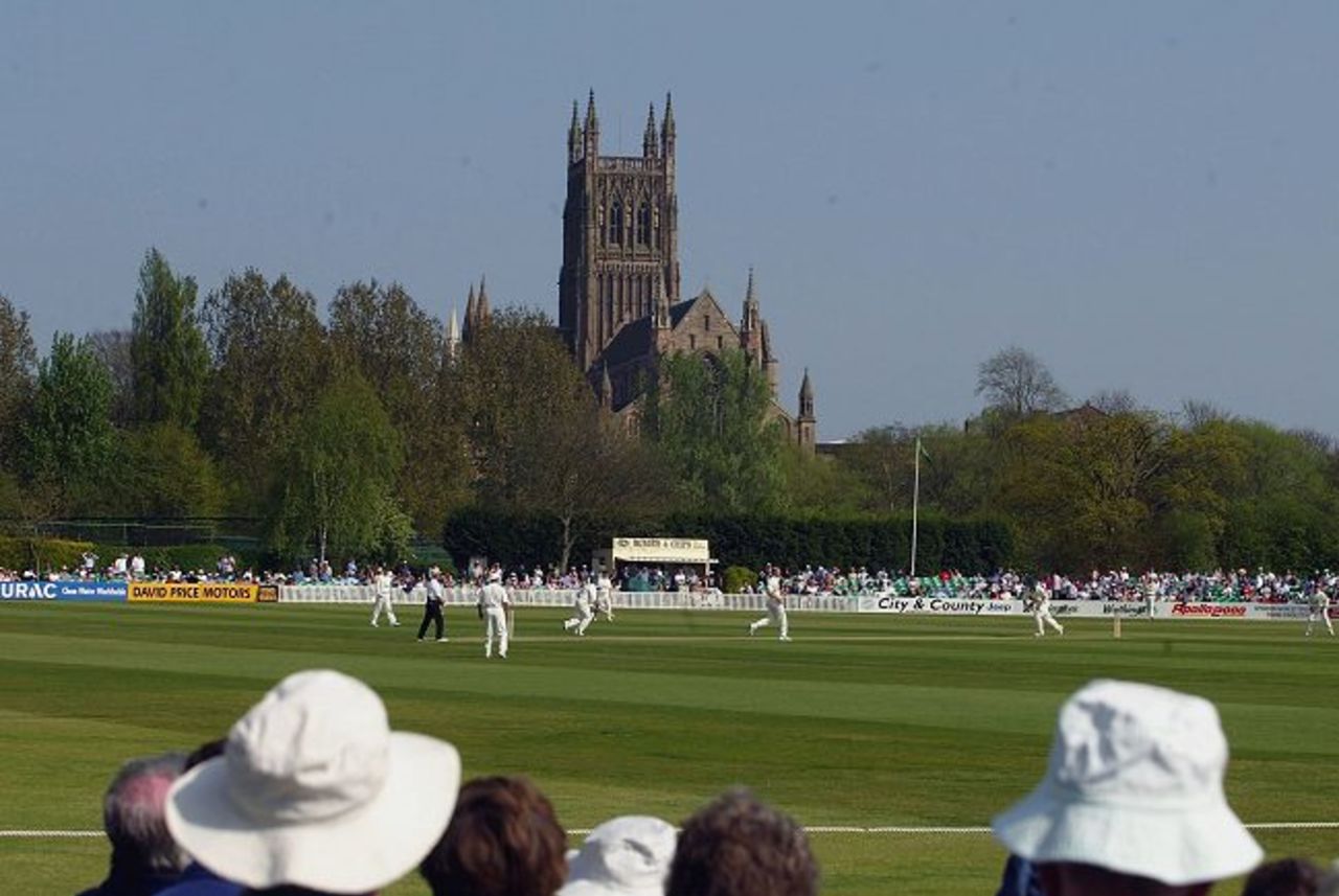 A general view of New Road Cricket Ground during the Frizzel County Championship match between Worcestershire and Hampshire at New Road on April 18, 2003 in Worcester