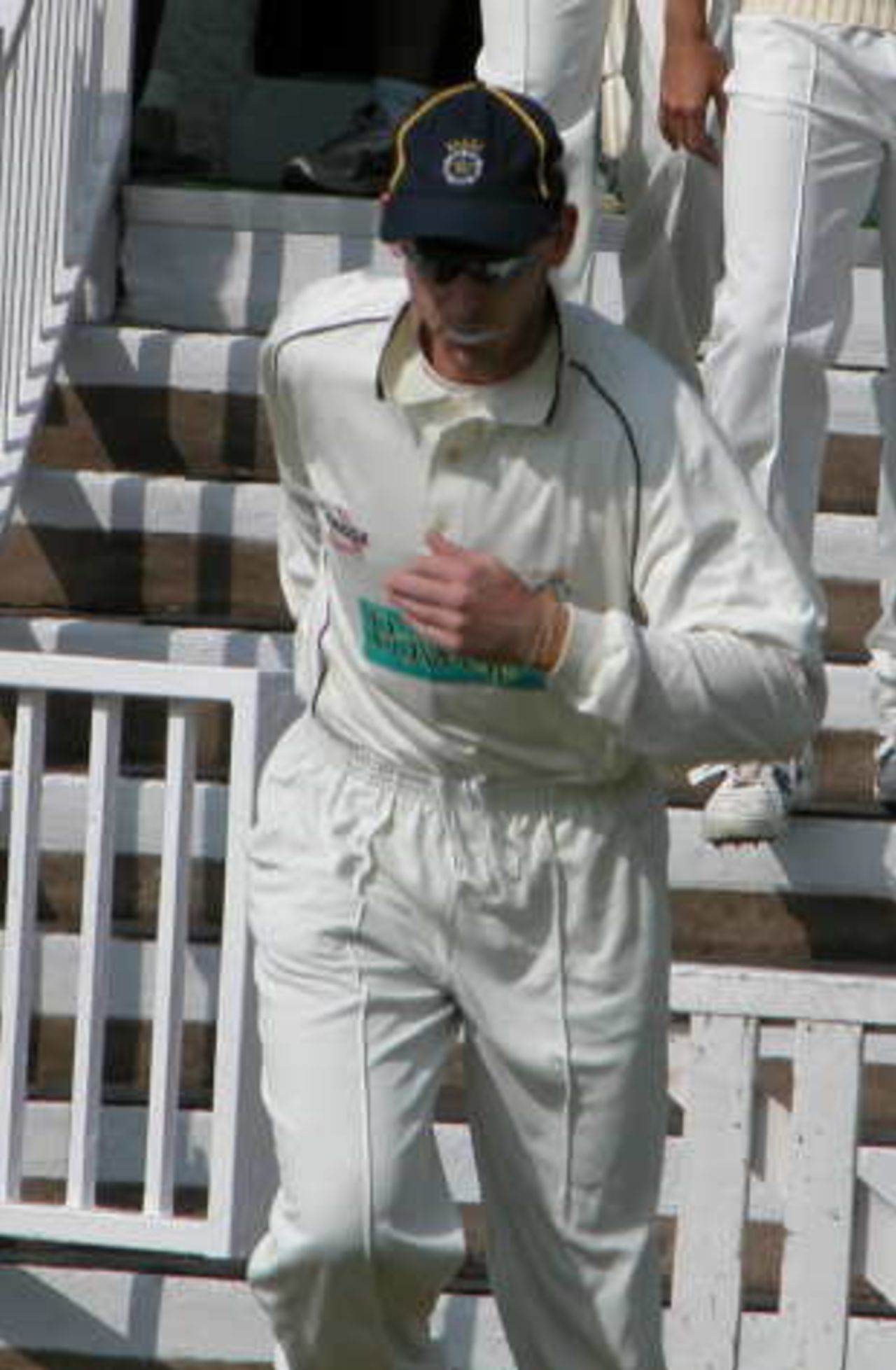 John Crawley leads out Hampshire for the first time at Worcester.
