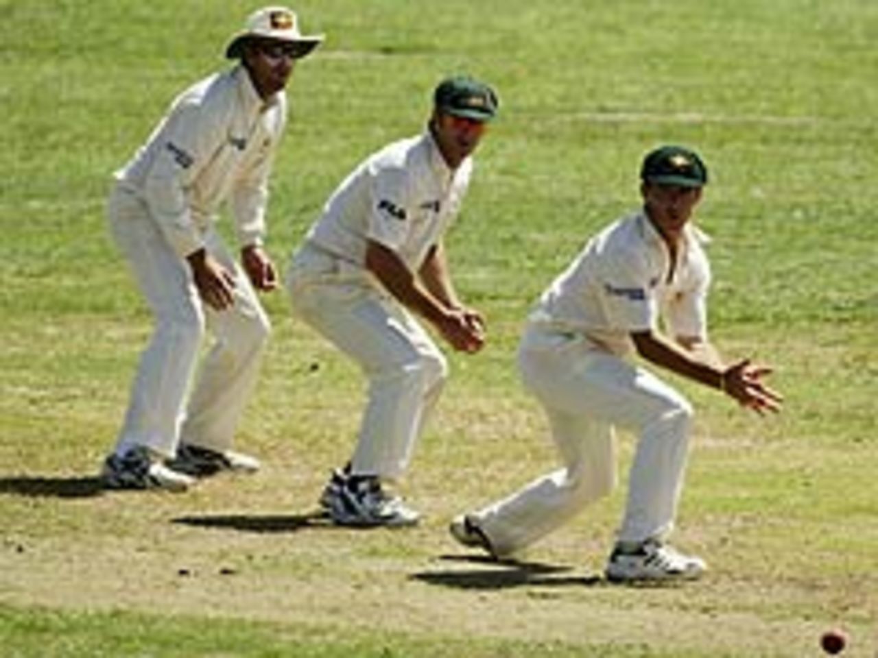 Australia's slip cordon misses out during their win in Barbados