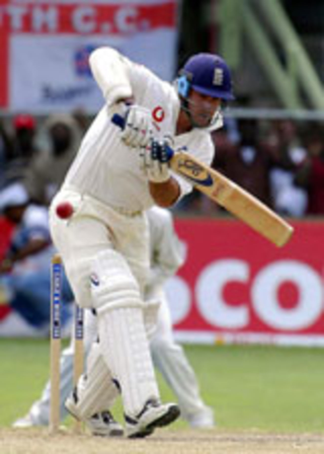 Graham Thorpe nudges the ball to leg, West Indies v England, 3rd Test, Barbados, April 2, 2004