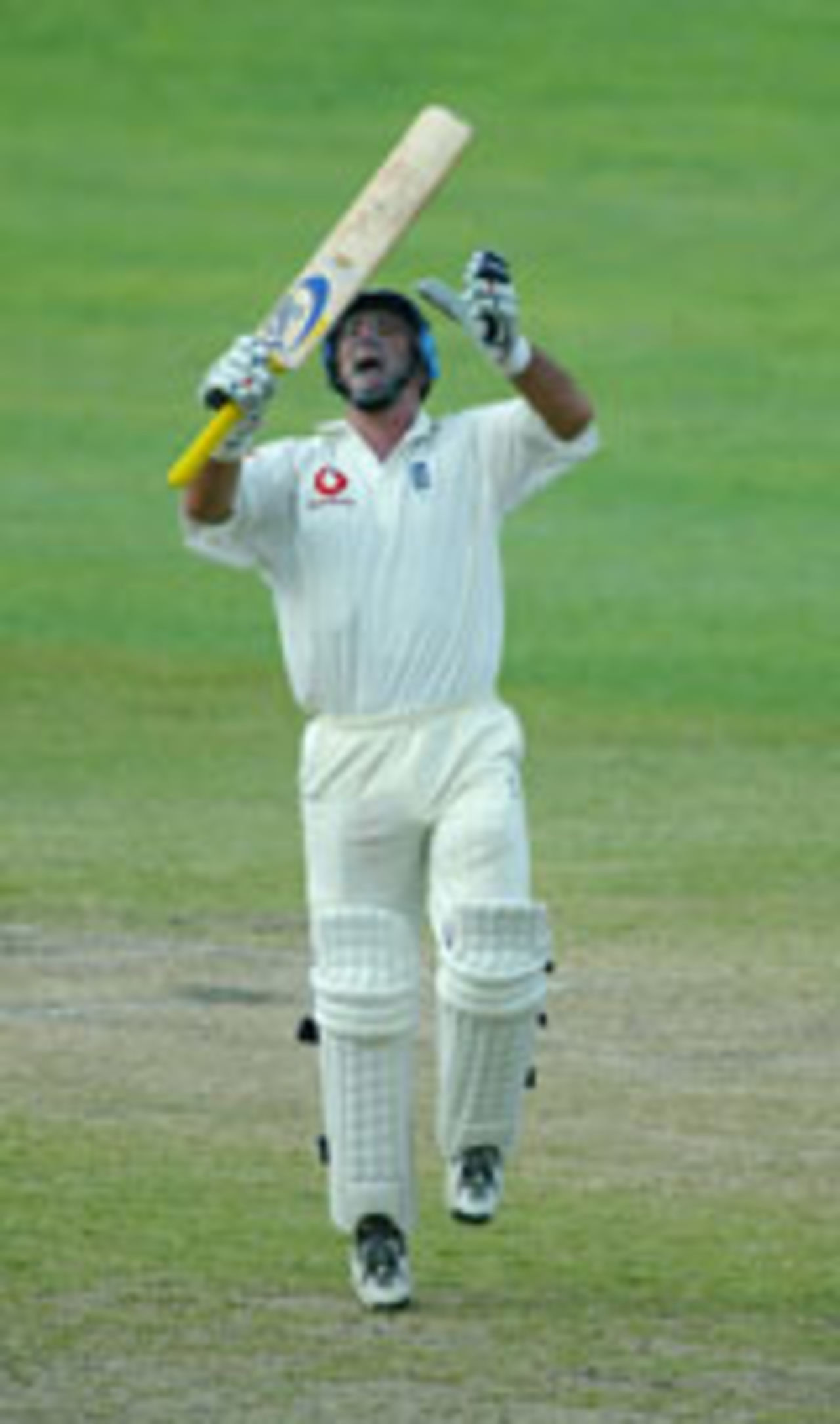 Graham Thorpe celebrates his hundred, West Indies v England, 3rd Test, Barbados, April 2, 2004