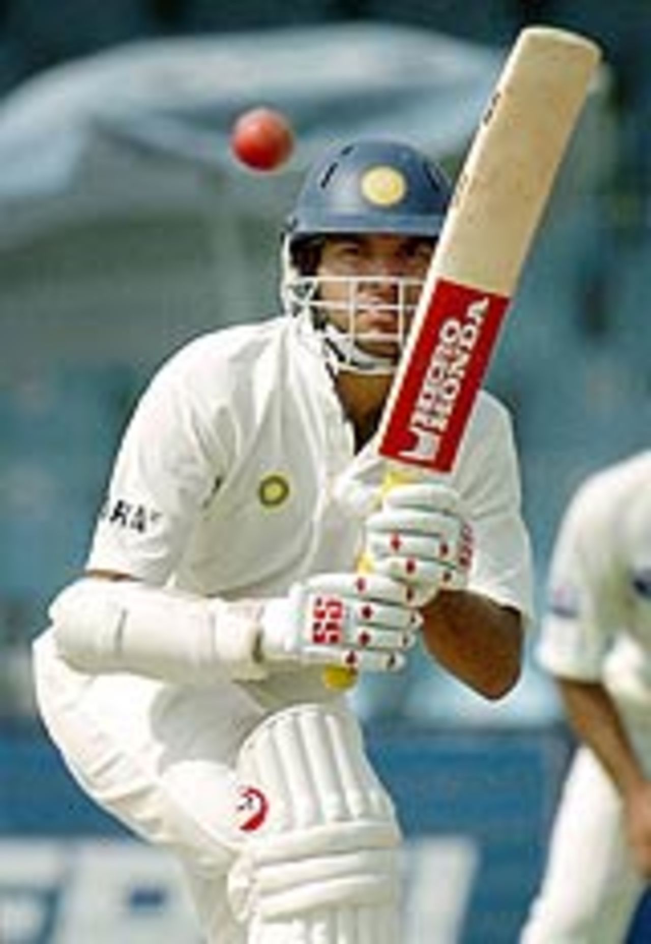 Yuvraj Singh in action on the way to his century, Pakistan v India, 2nd Test, Lahore, 1st day, April 5, 2004