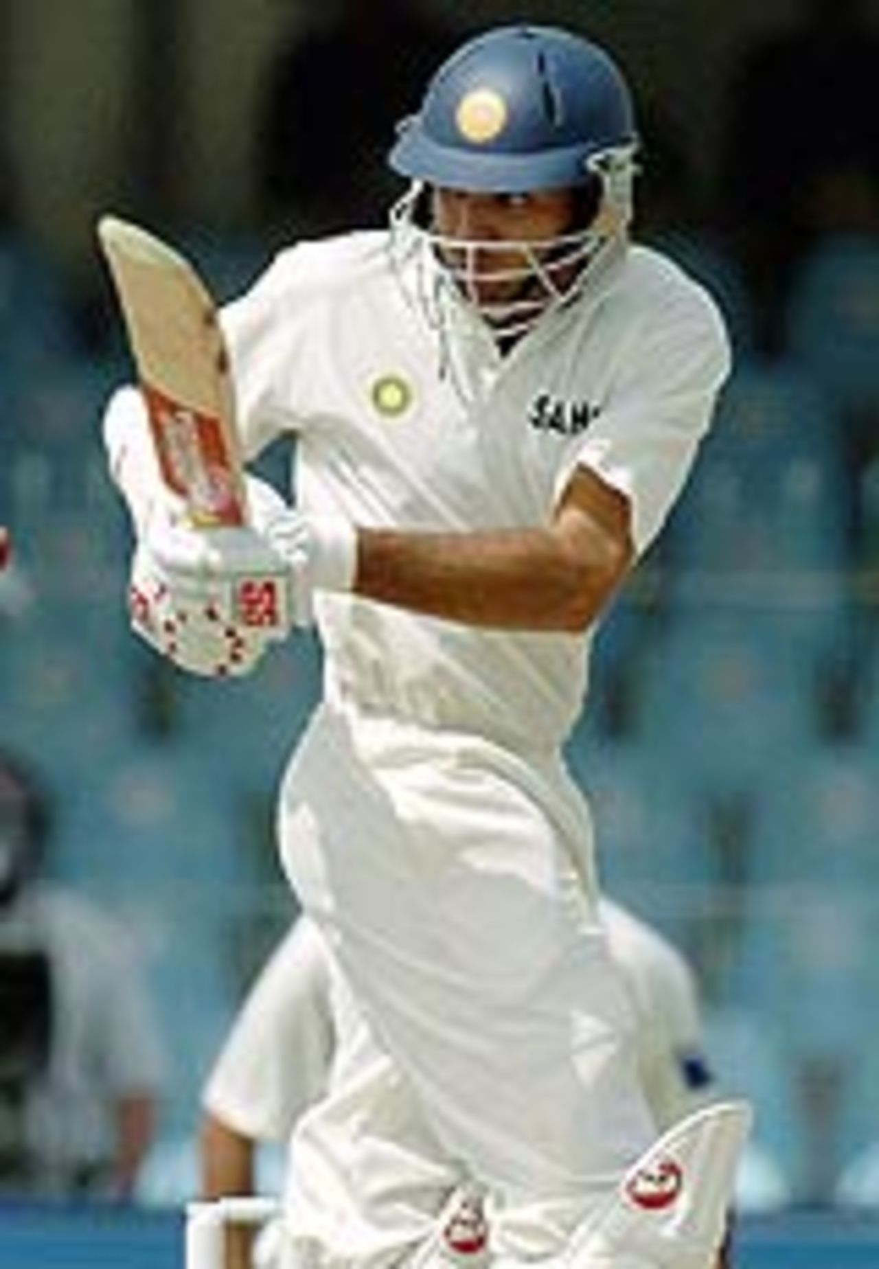 Yuvraj Singh flicks on the leg side, Pakistan v India, 2nd Test, Lahore, 1st day, April 5, 2004