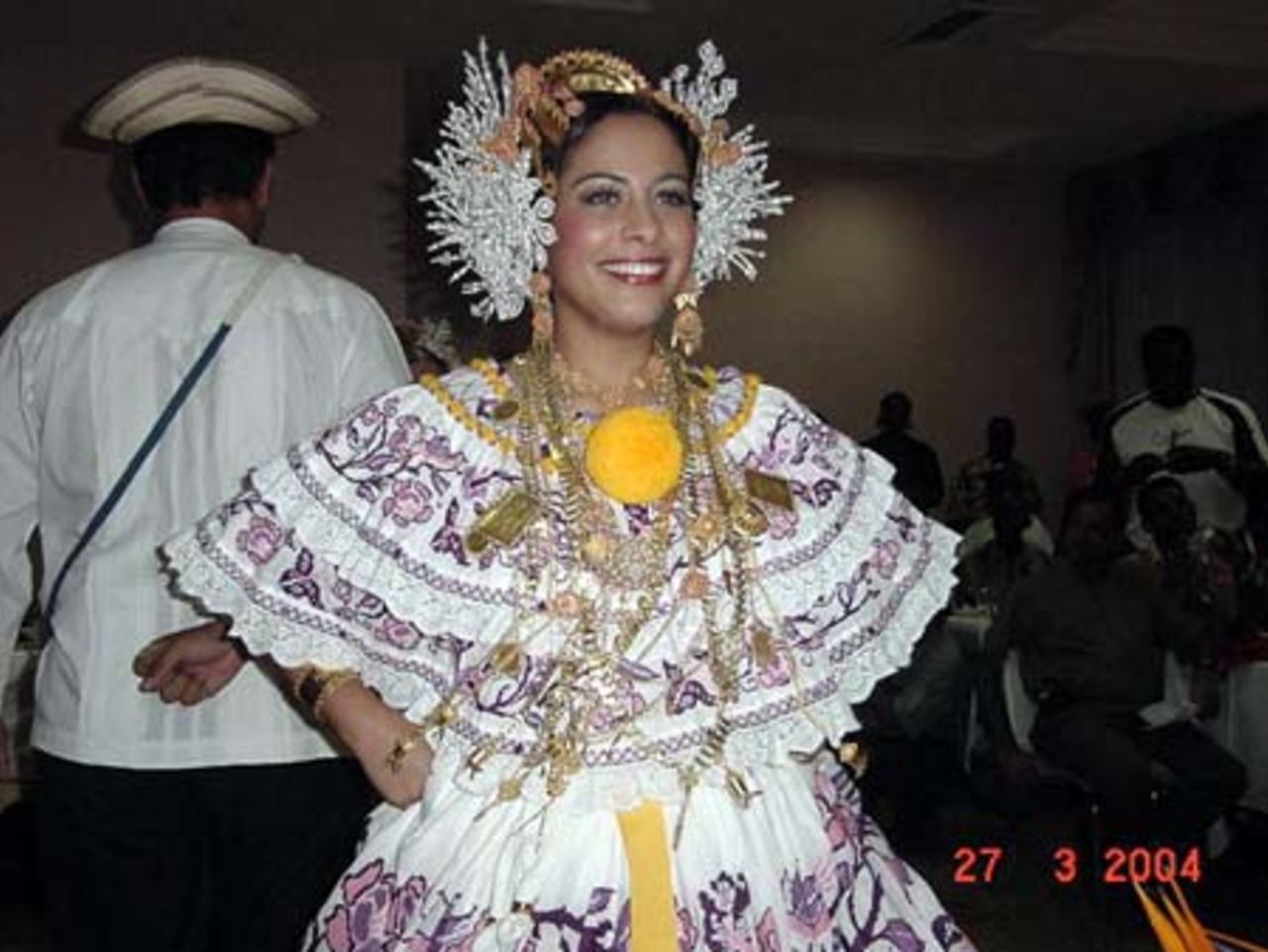 Beautiful Panamanian dancer at closing banquet affiliates tournament