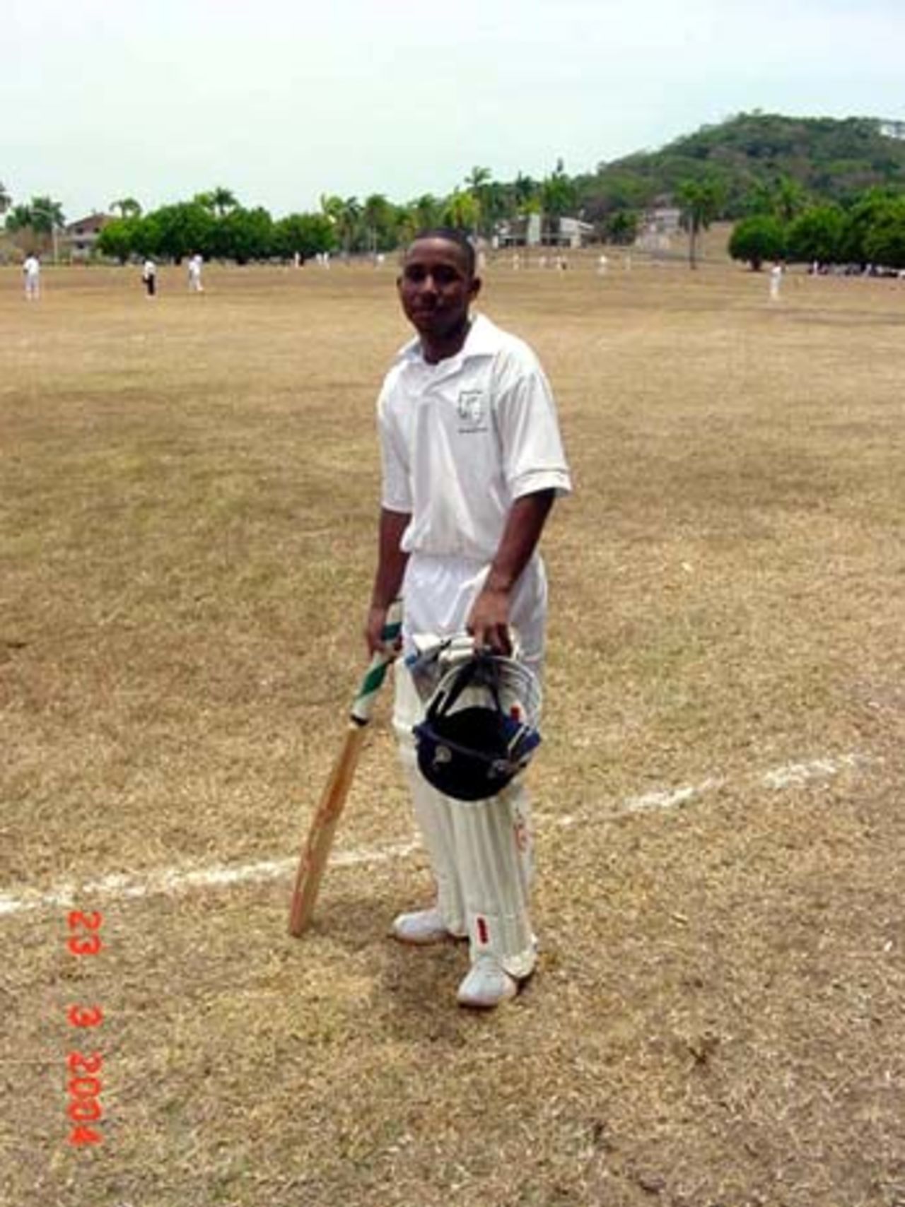 Sixteen year old Conway Young (Belize) most runs in the affiliates tournament