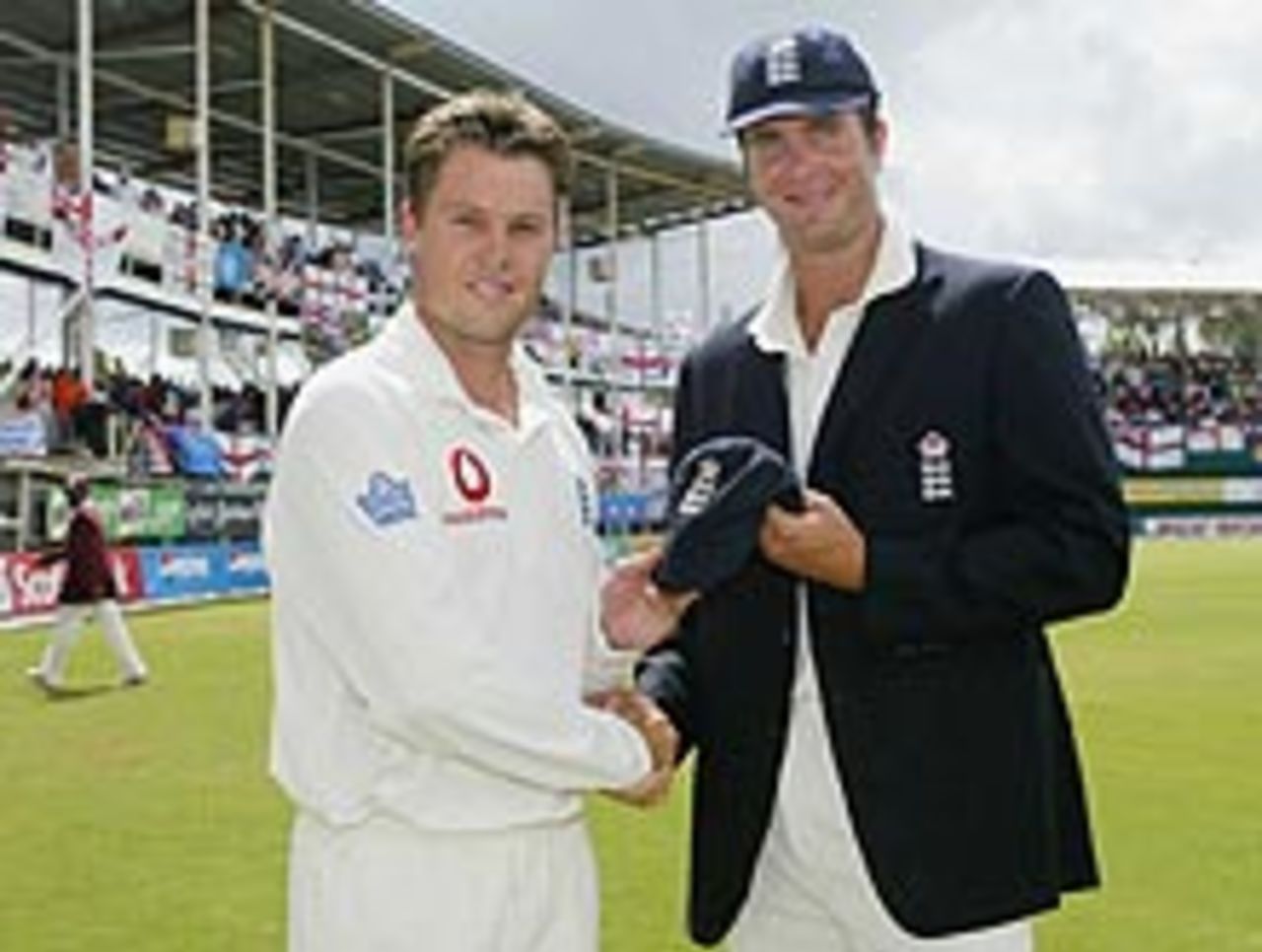 Geraint Jones receives his cap
