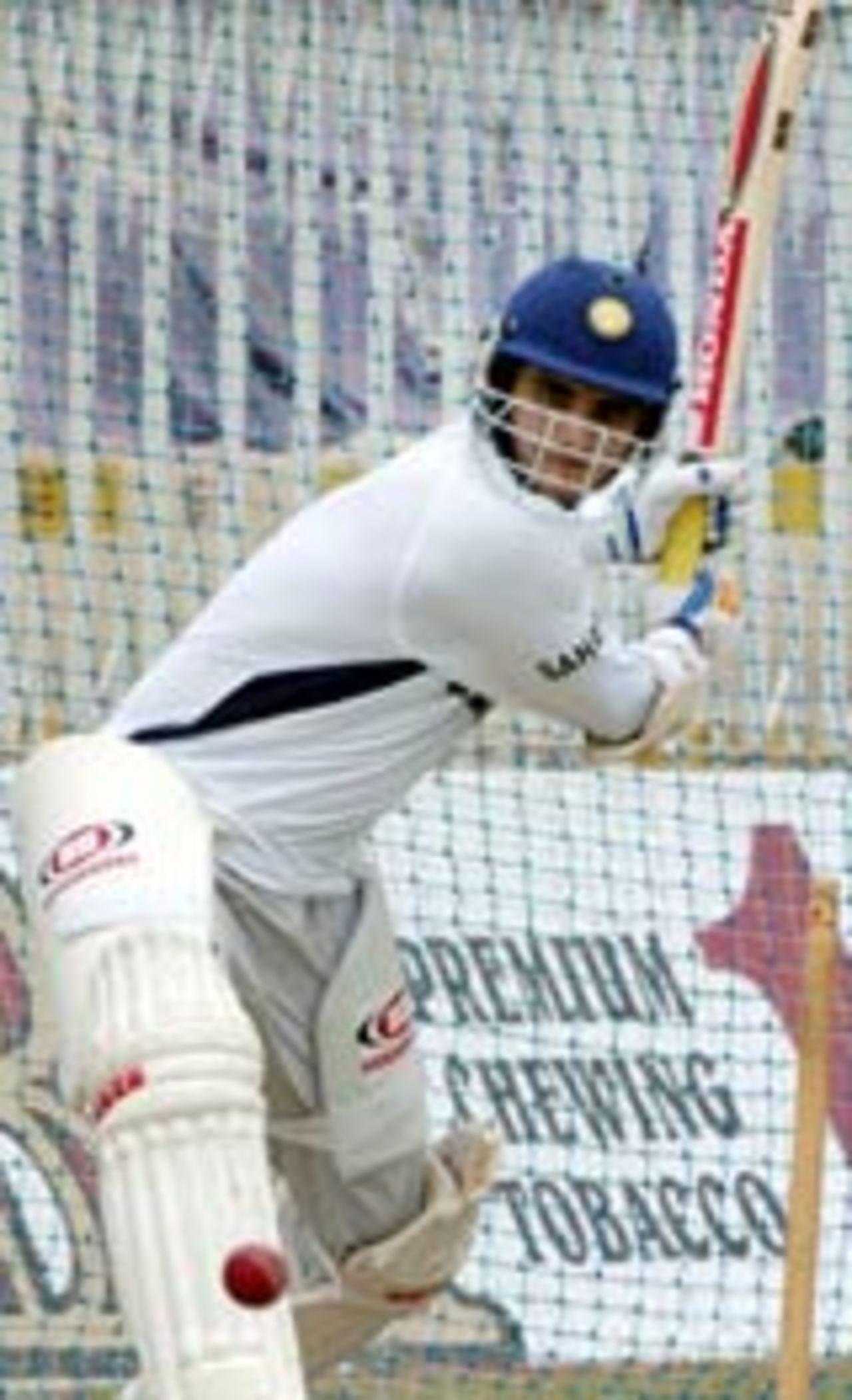 Sourav Ganguly batting in the nets on the eve of the Rawalpindi Test, Rawalpindi, April 12, 2004