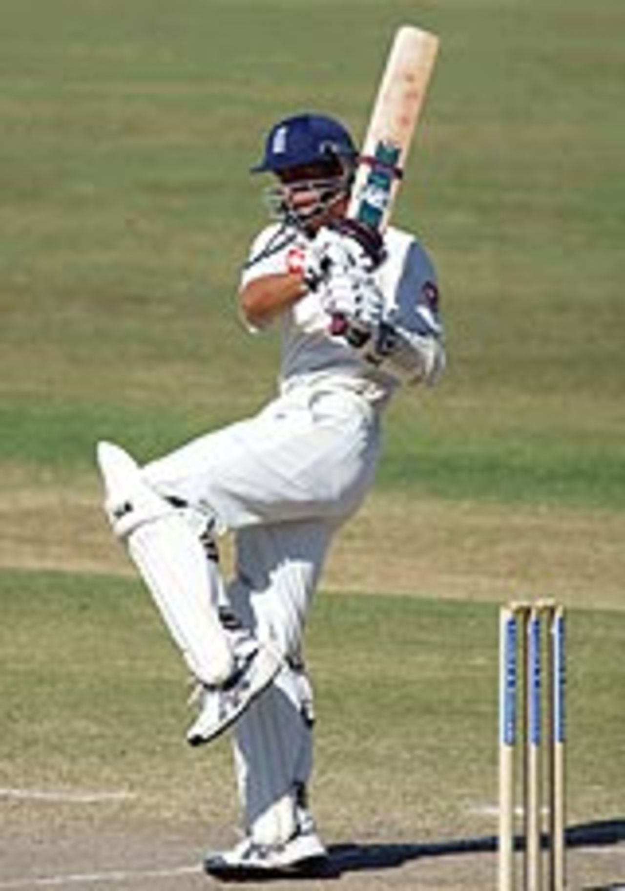 Michael Vaughan pulls, West Indies v England, 4th Test, Antigua, April 14, 2004