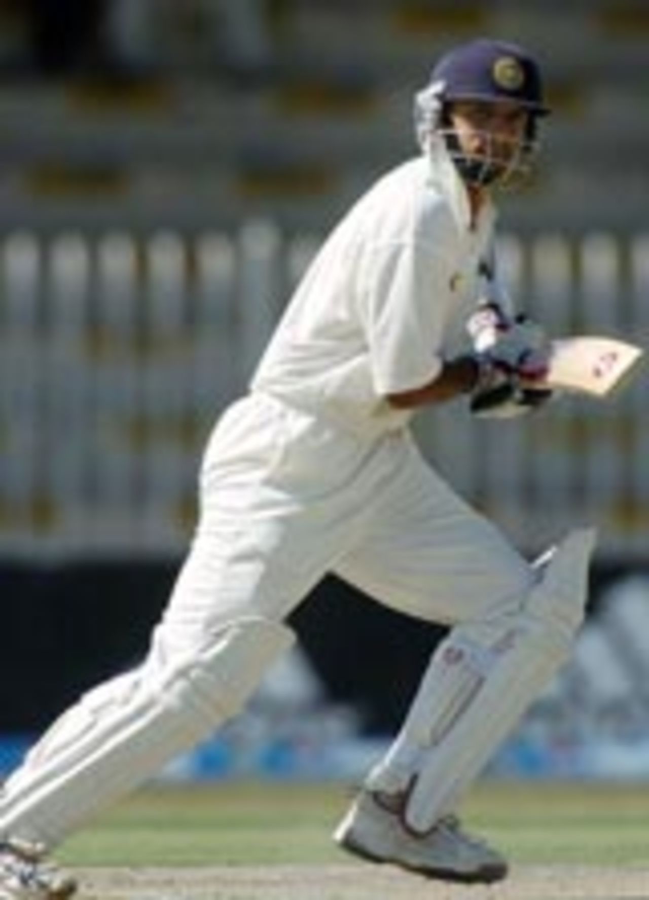 Rahul Dravid squeezes one on the off side on the way to his 270, Pakistan v India, 3rd Test, Rawalpindi, 3rd day, April 15, 2004