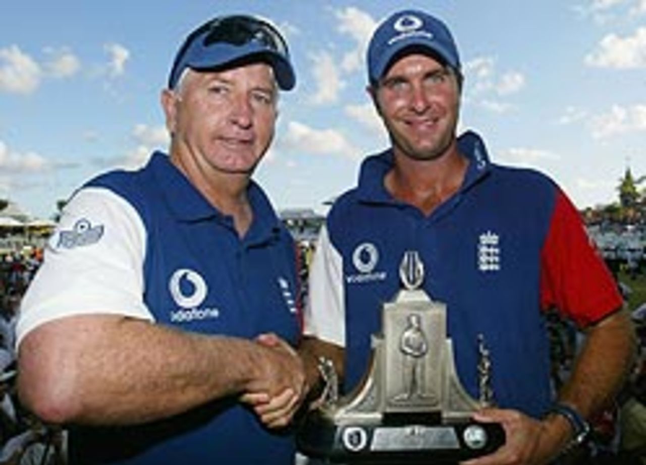 Coach and captain with the Wisden Trophy