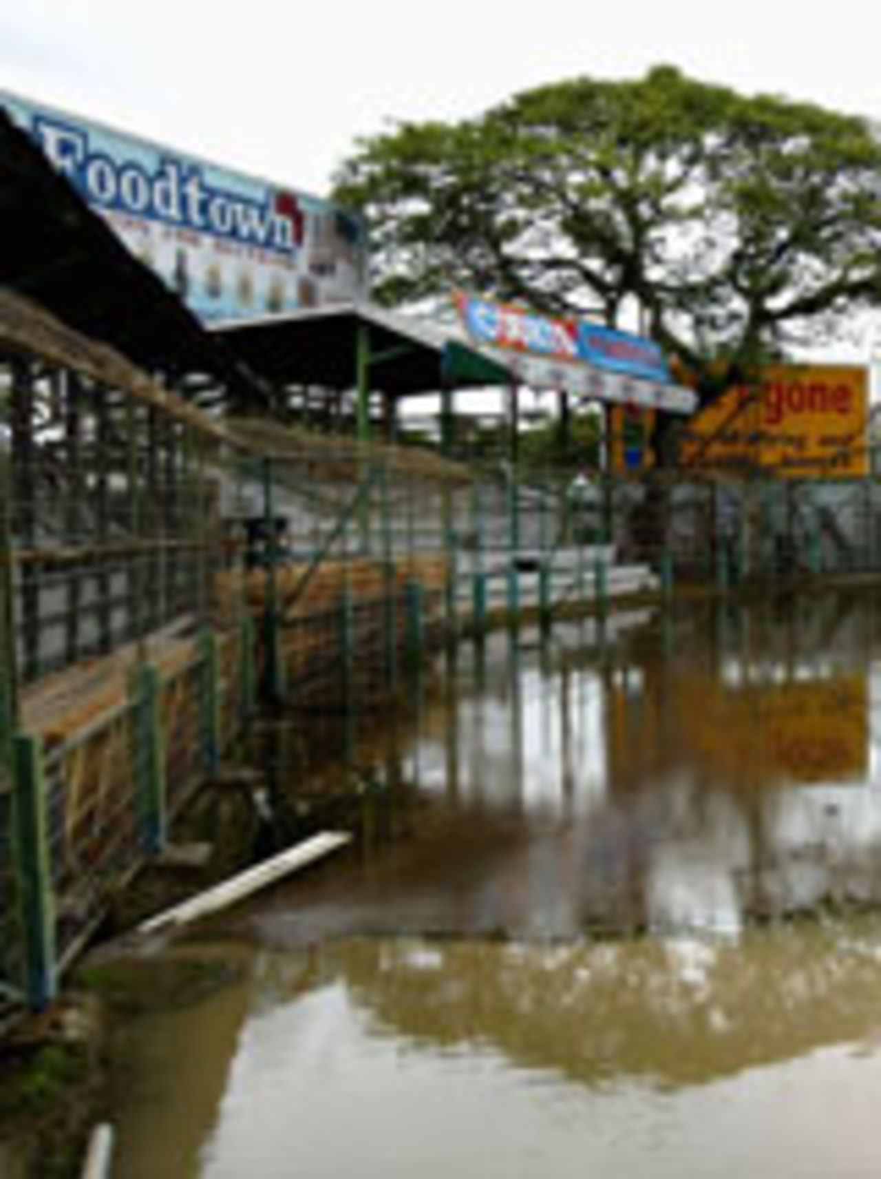 A washed-out Bourda ground, April 16, 2004