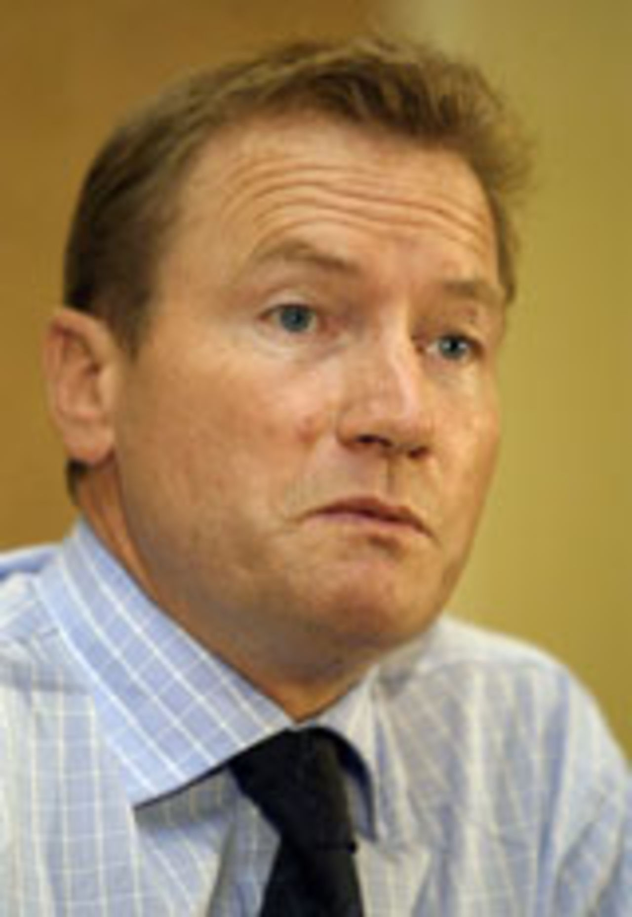 Richard Bevan talking at a press conference, London, January 27, 2003.