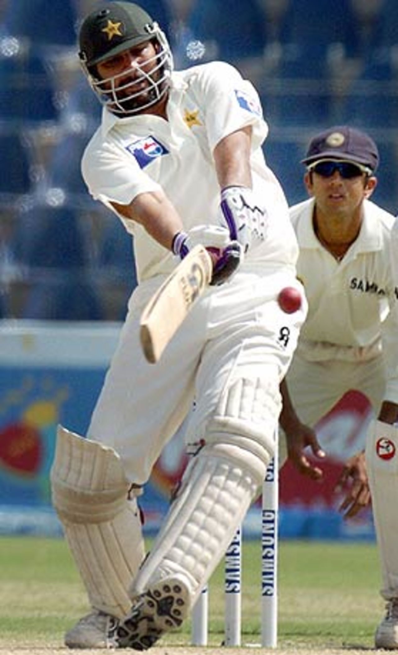 Let me entertain you: Inzamam-ul-Haq gives the bowlers a hammering, Pakistan v India, 1st Test, Multan, 3rd day, March 30, 2004