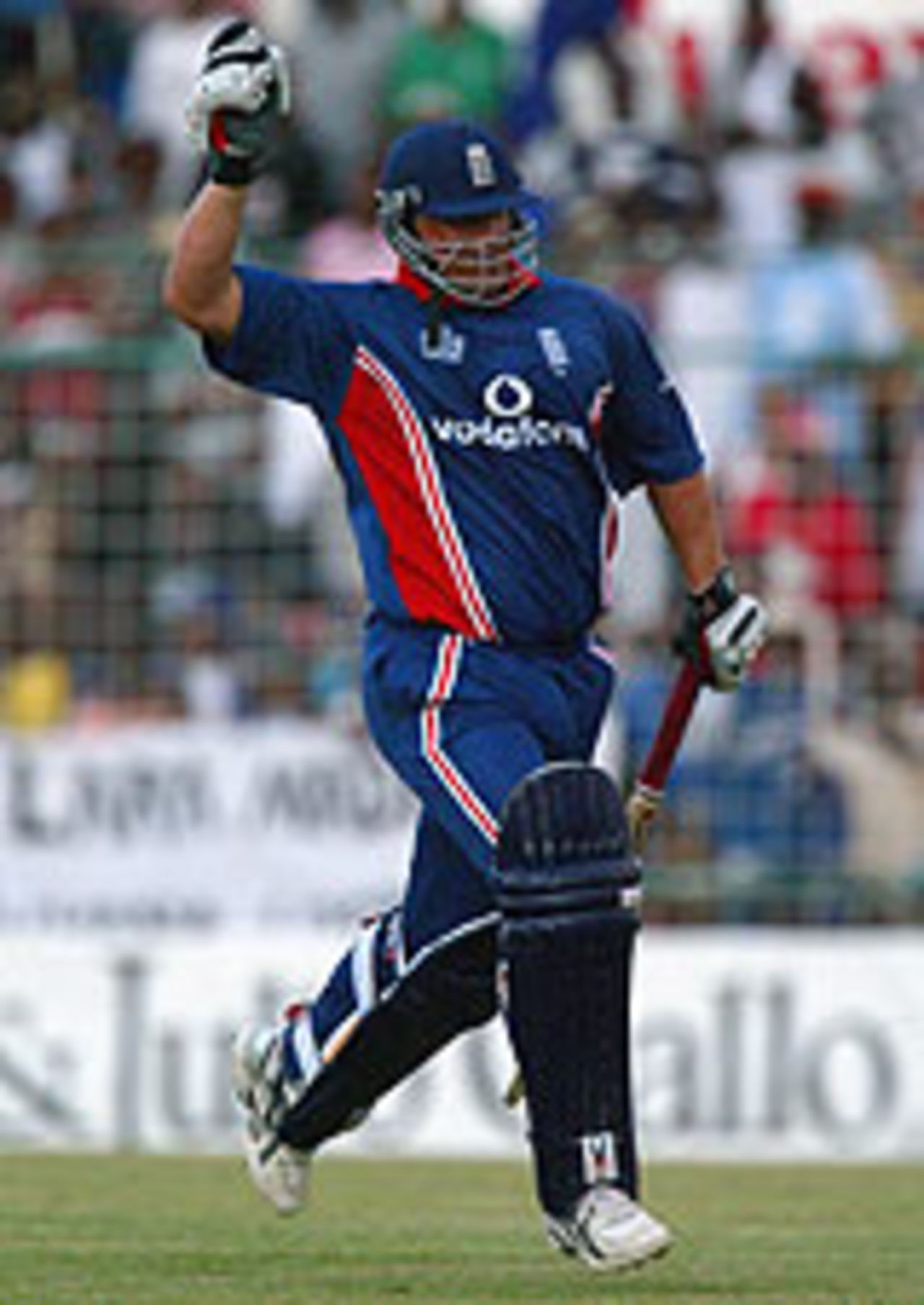 Darren Gough hits the winning runs at Bourda, West Indies v England, 1st ODI, Georgetown