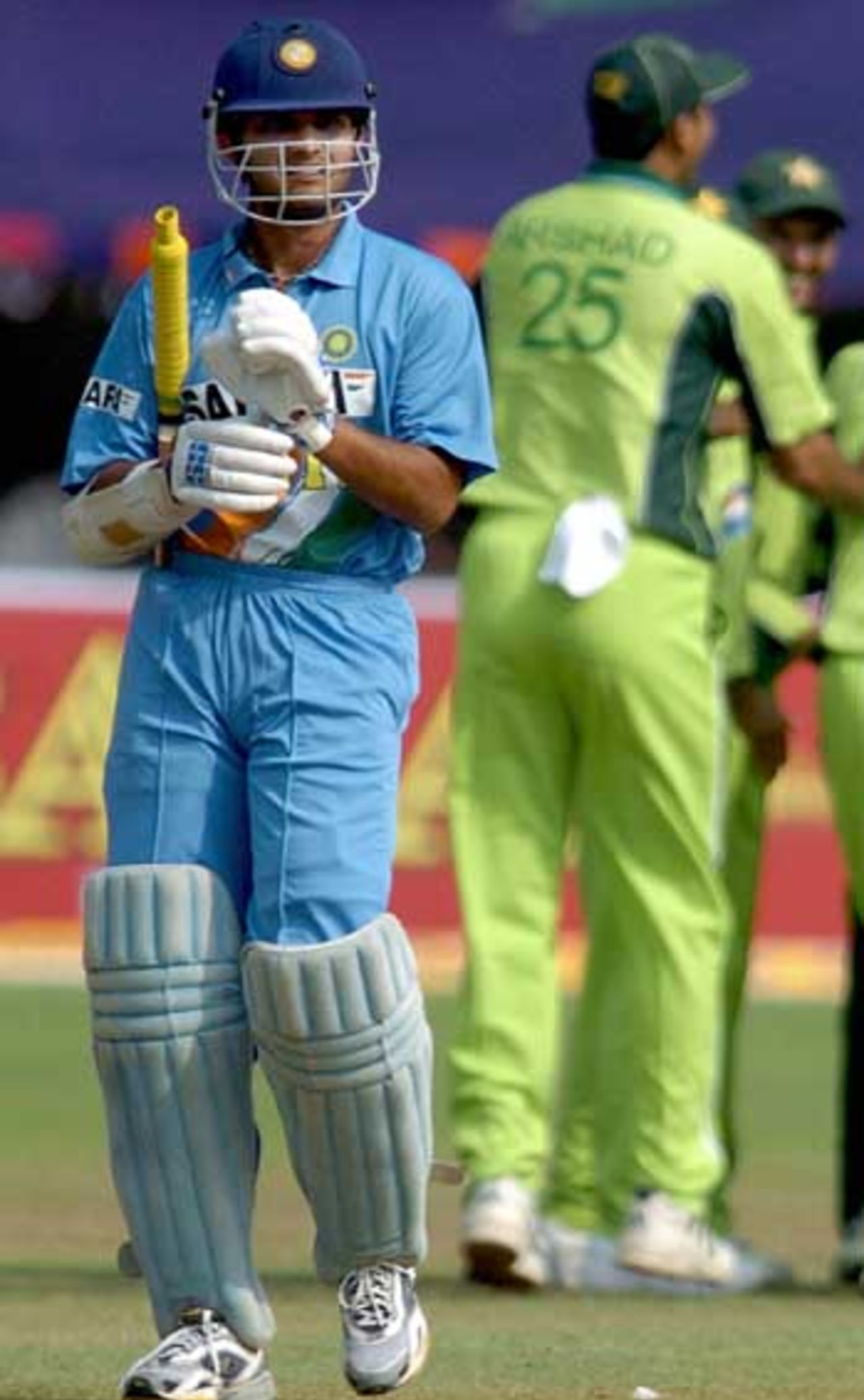 Sourav Ganguly lost his leg stump before he could even get his eye in, India v Pakistan, 1st ODI, Kochi, April 2, 2005