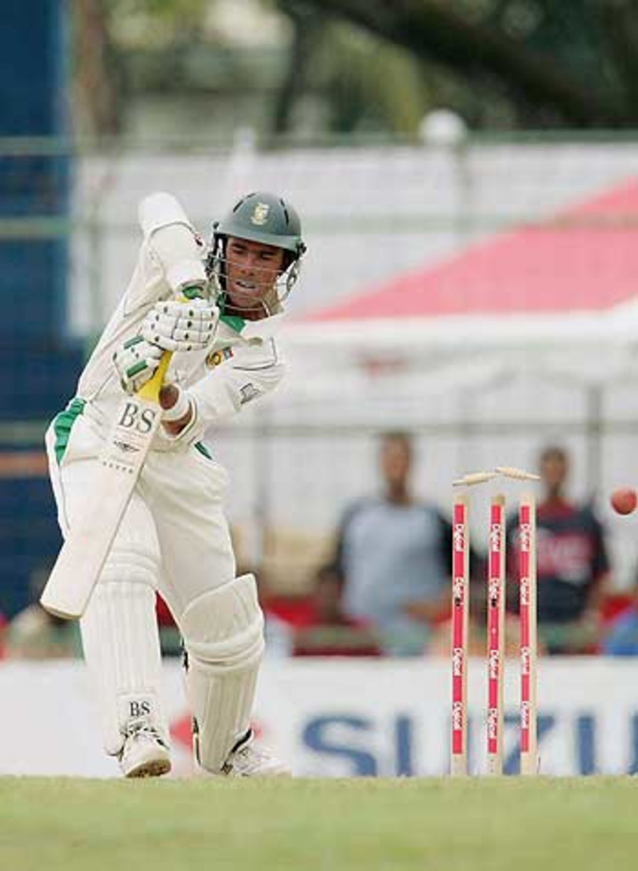 Jubiliation for West Indies as Nicky Boje falls, West Indies v South Africa, 1st Test, Guyana, April 3, 2005