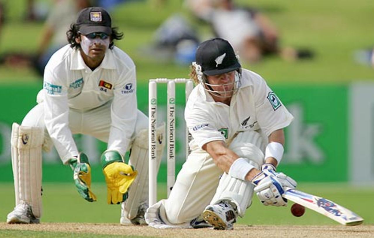 Hamish Marshall sweeps his way to a hundred, Sri Lanka v New Zealand, 1st day, 1st Test, Napier, April 4, 2005