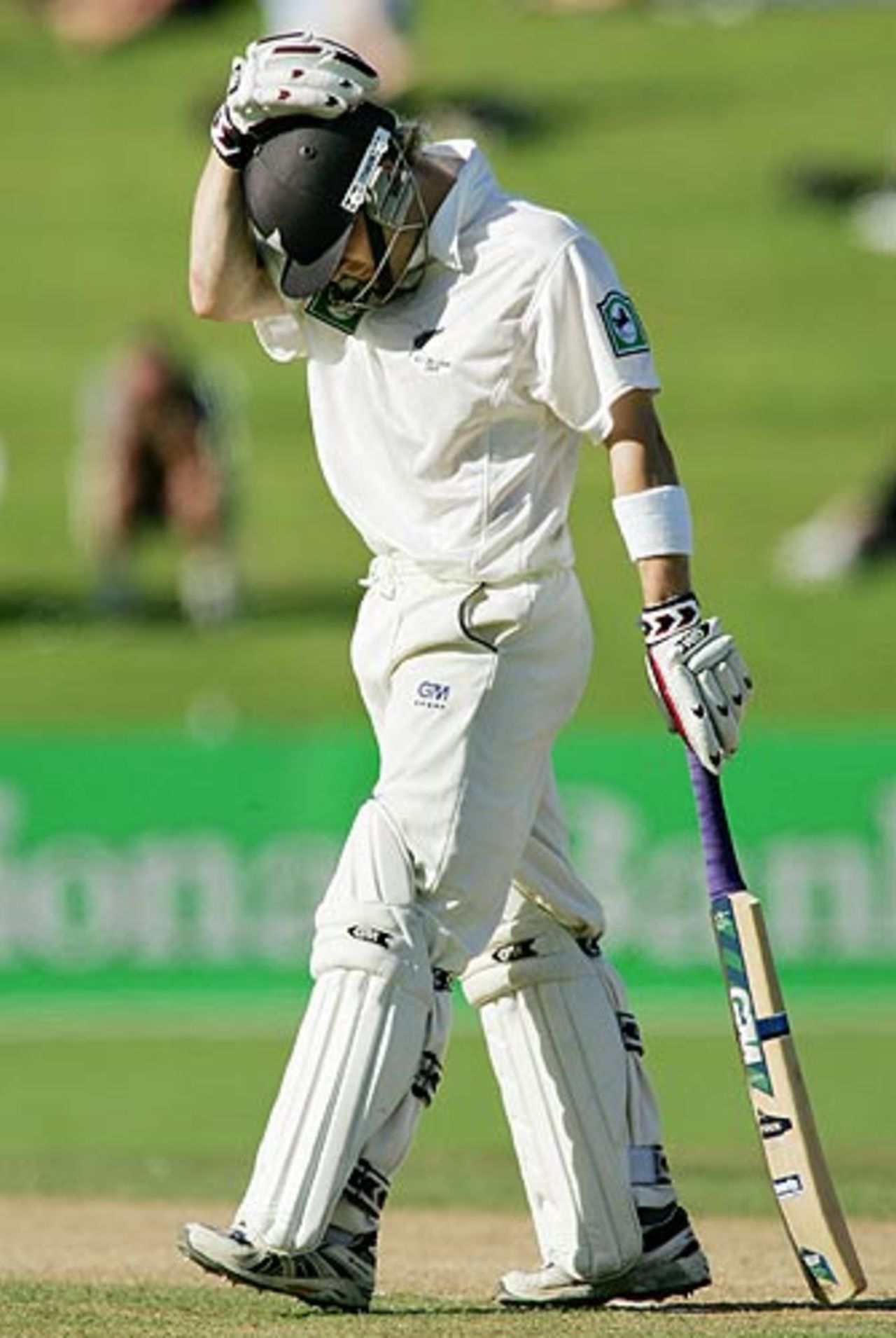 Brendon McCullum walks away after being dismissed for 99, New Zealand v Sri Lanka, 2nd Test, Napier, April 5, 2005