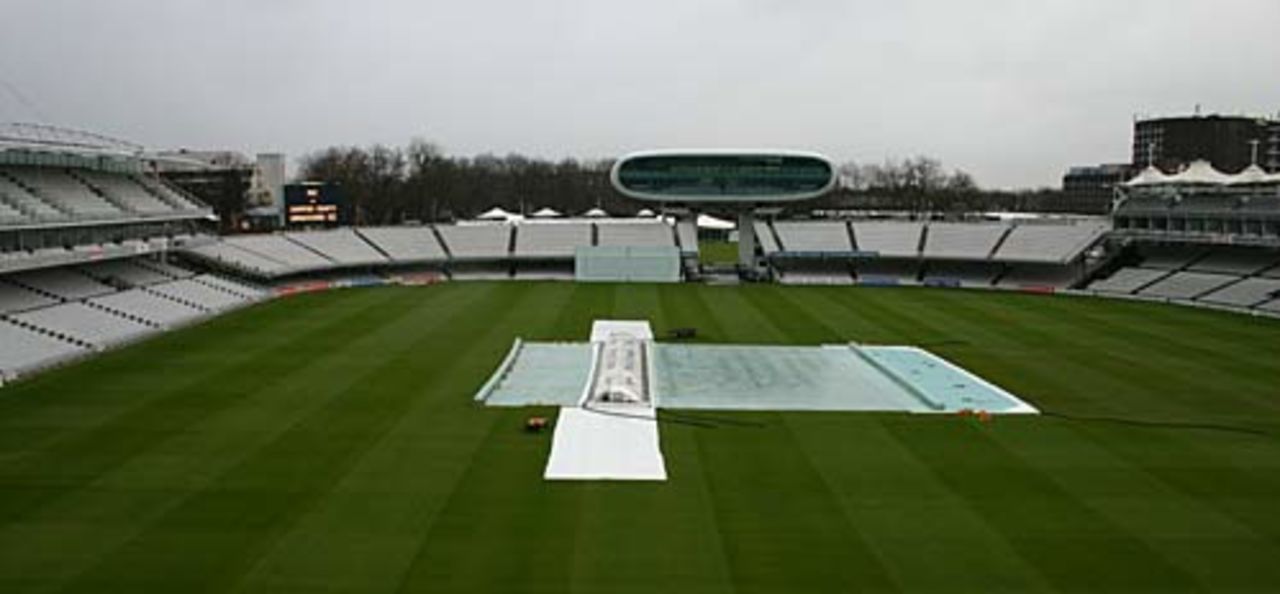 A damp Lord's on the opening day of the 2005 season, April 8, 2005
