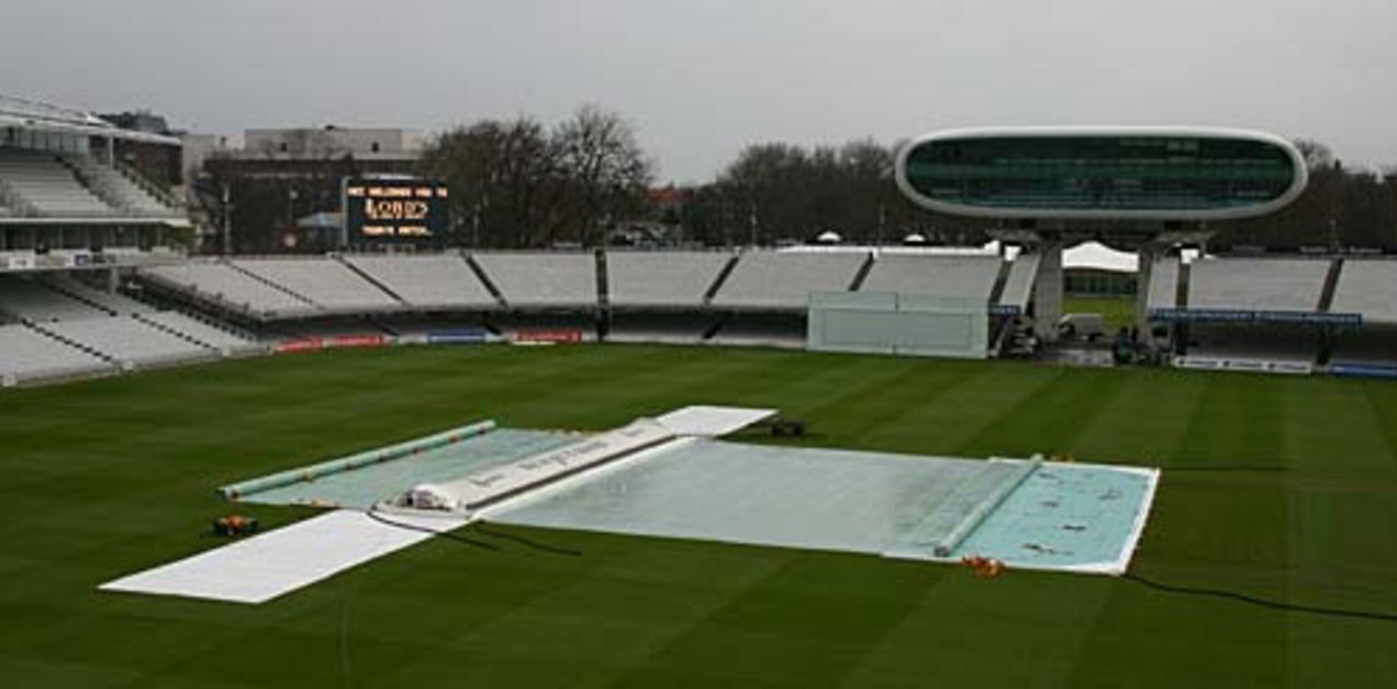 A damp Lord's on the opening day of the 2005 season, April 8, 2005