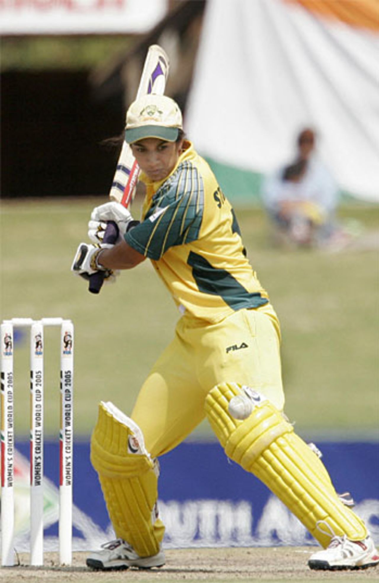 Lisa Sthalekar cuts on her way to 55, Australia v India, Women's World Cup final, Centurion, April 10, 2005