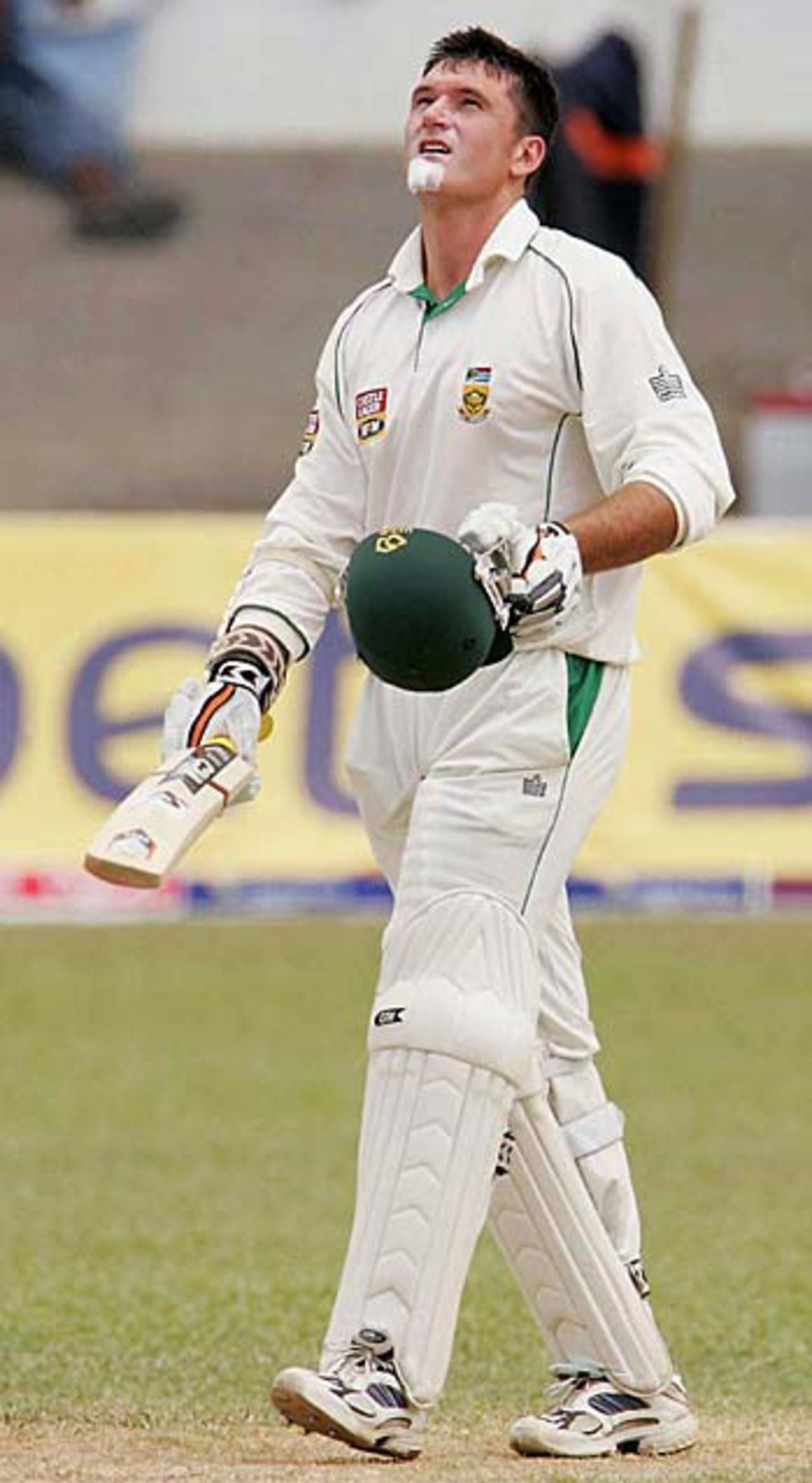 Graeme Smith celebrates his hundred, West Indies v South Africa, 2nd Test, April 9, 2005