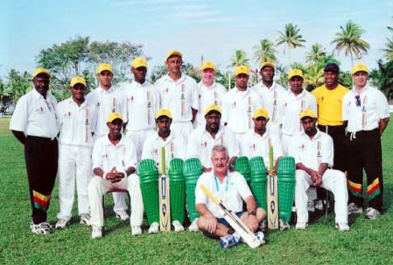 Mark Stafford (front) and the Vanuatu senior national team
