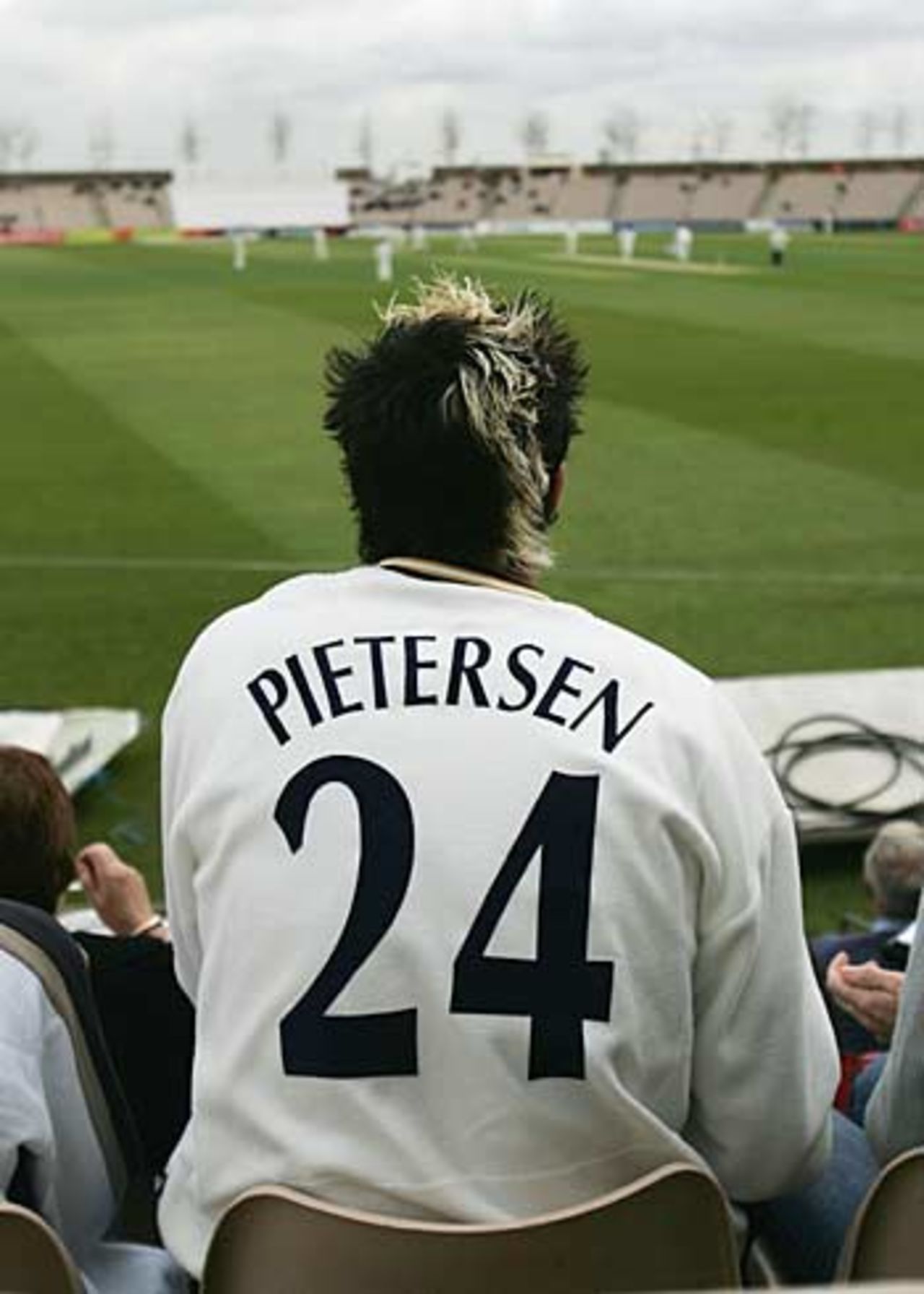 Kevin Pietersen watches Hampshire from the stands, Hampshire v Gloucestershire, Southampton, April 13, 2005