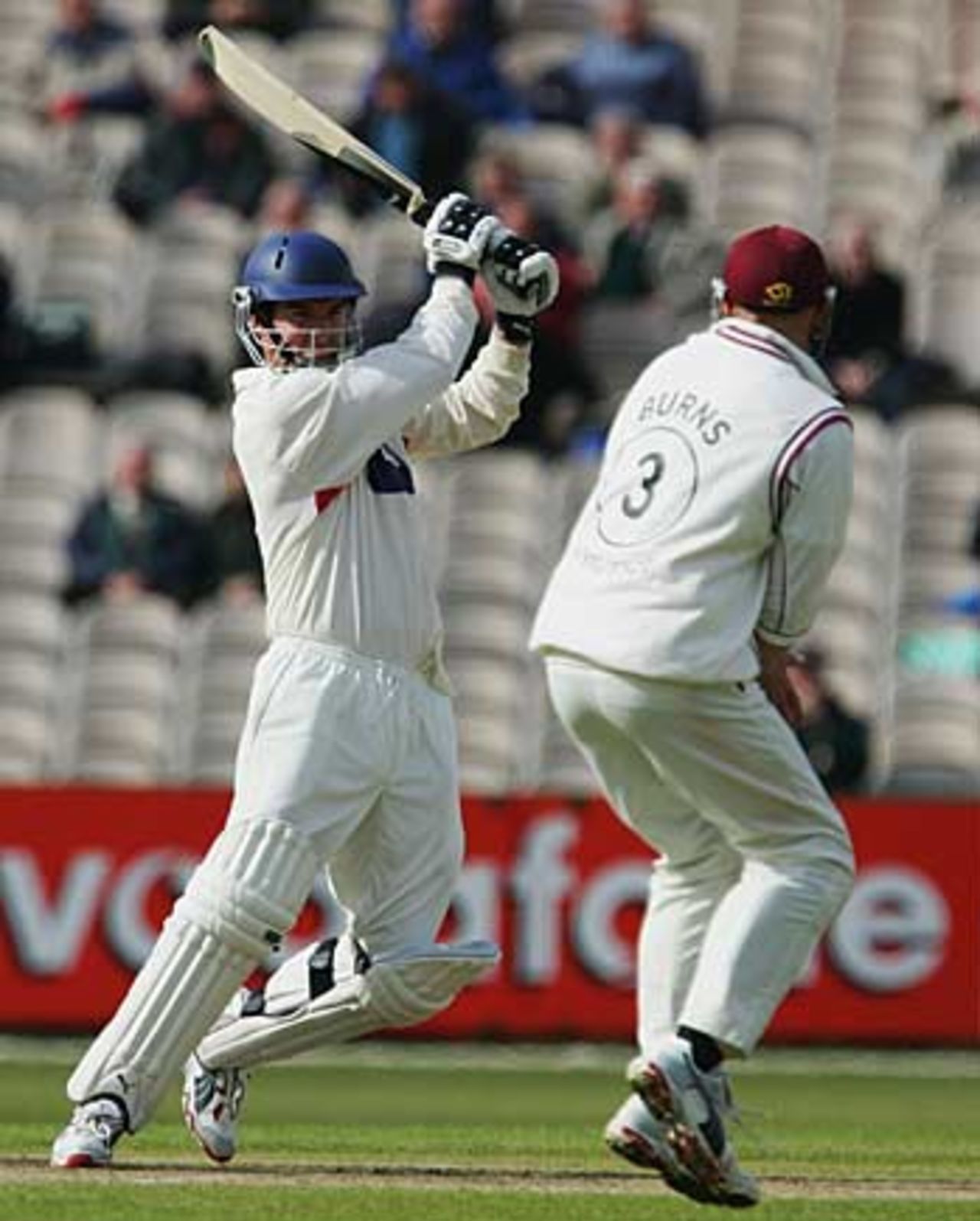 Mal Loye on his way to 53, Lancashire v Somerset, Old Trafford, April 13, 2005